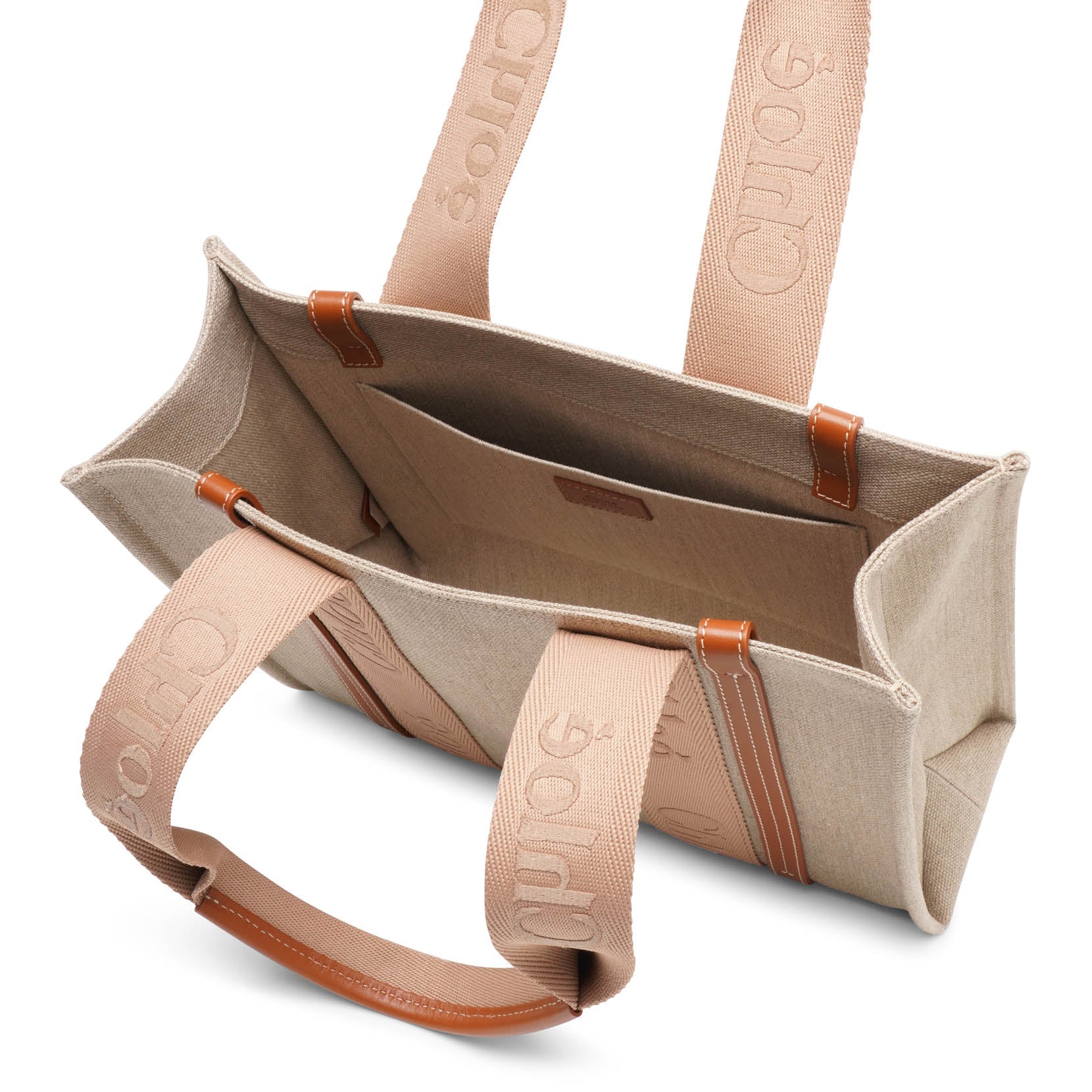 Woody medium beige canvas bag