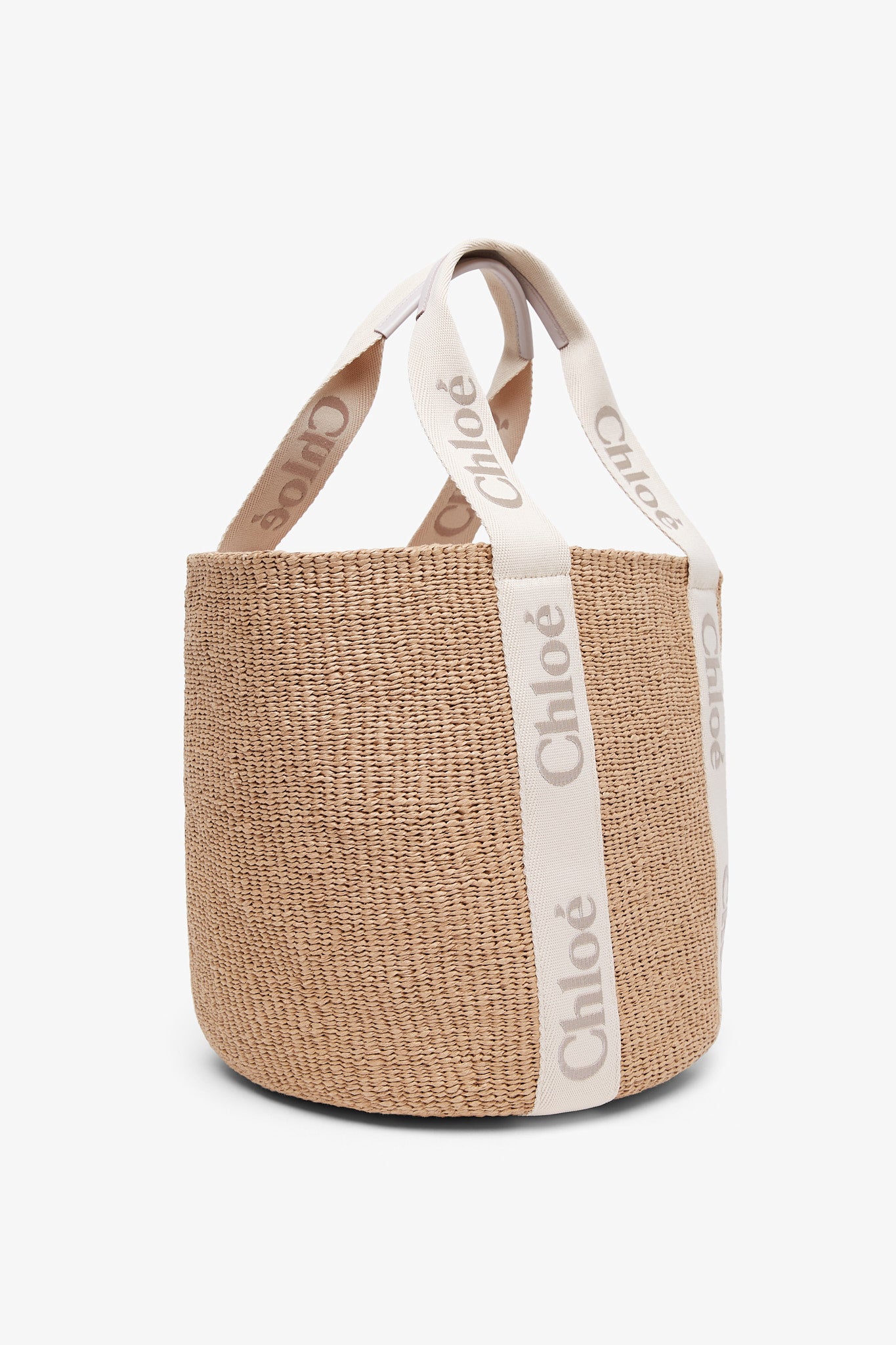 Woody raffia wild grey tote bag