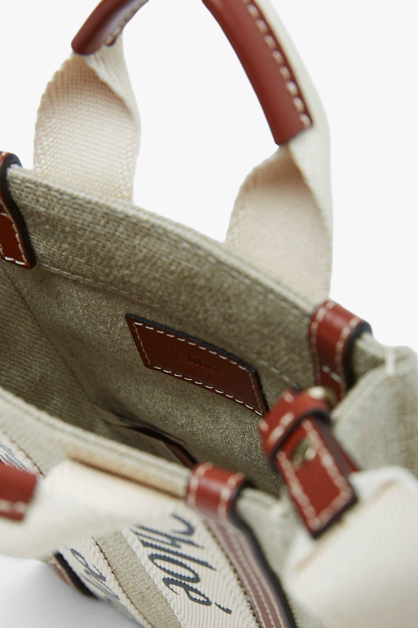 Woody white and brown mini bag