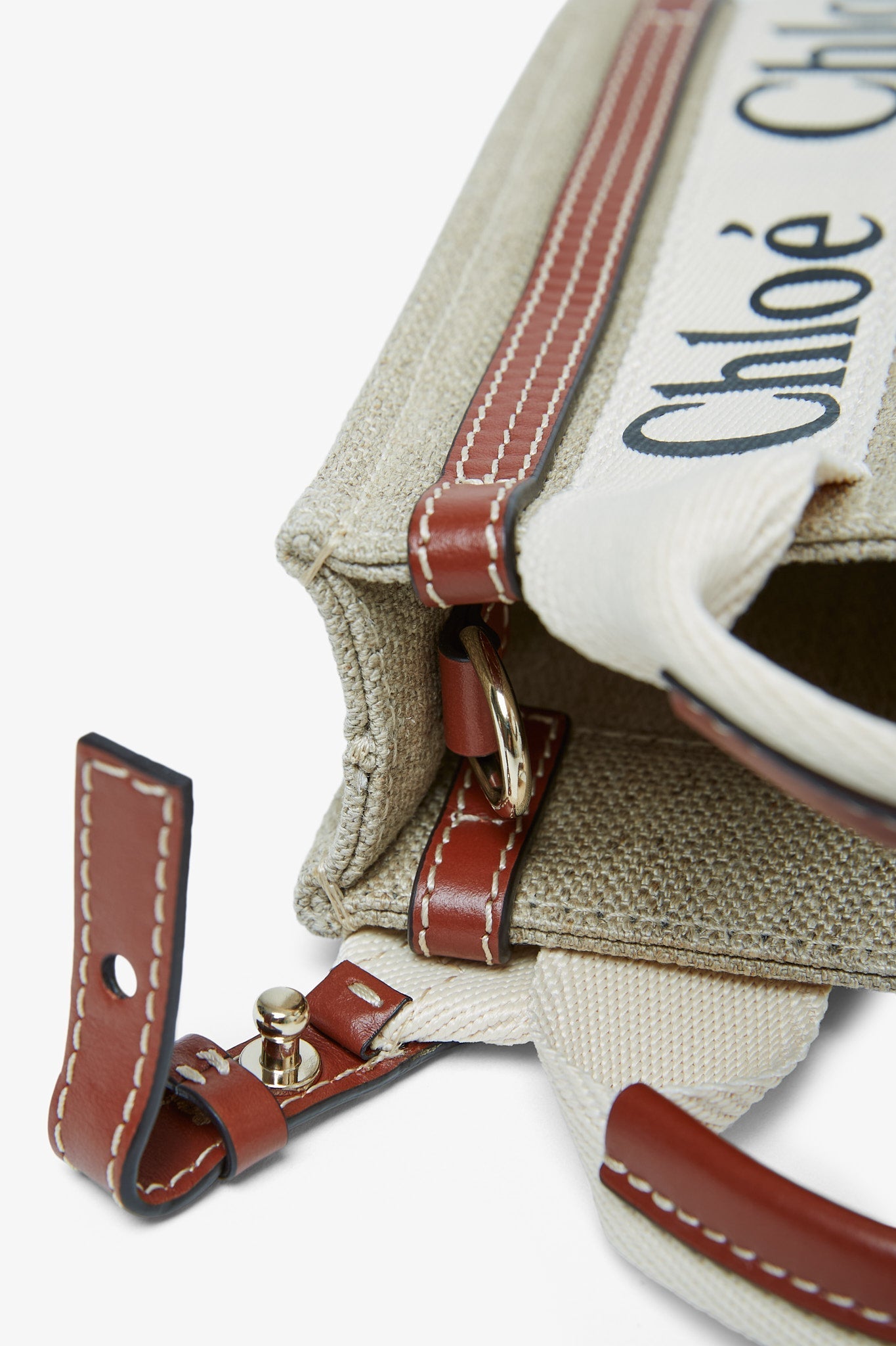 Woody white and brown mini bag