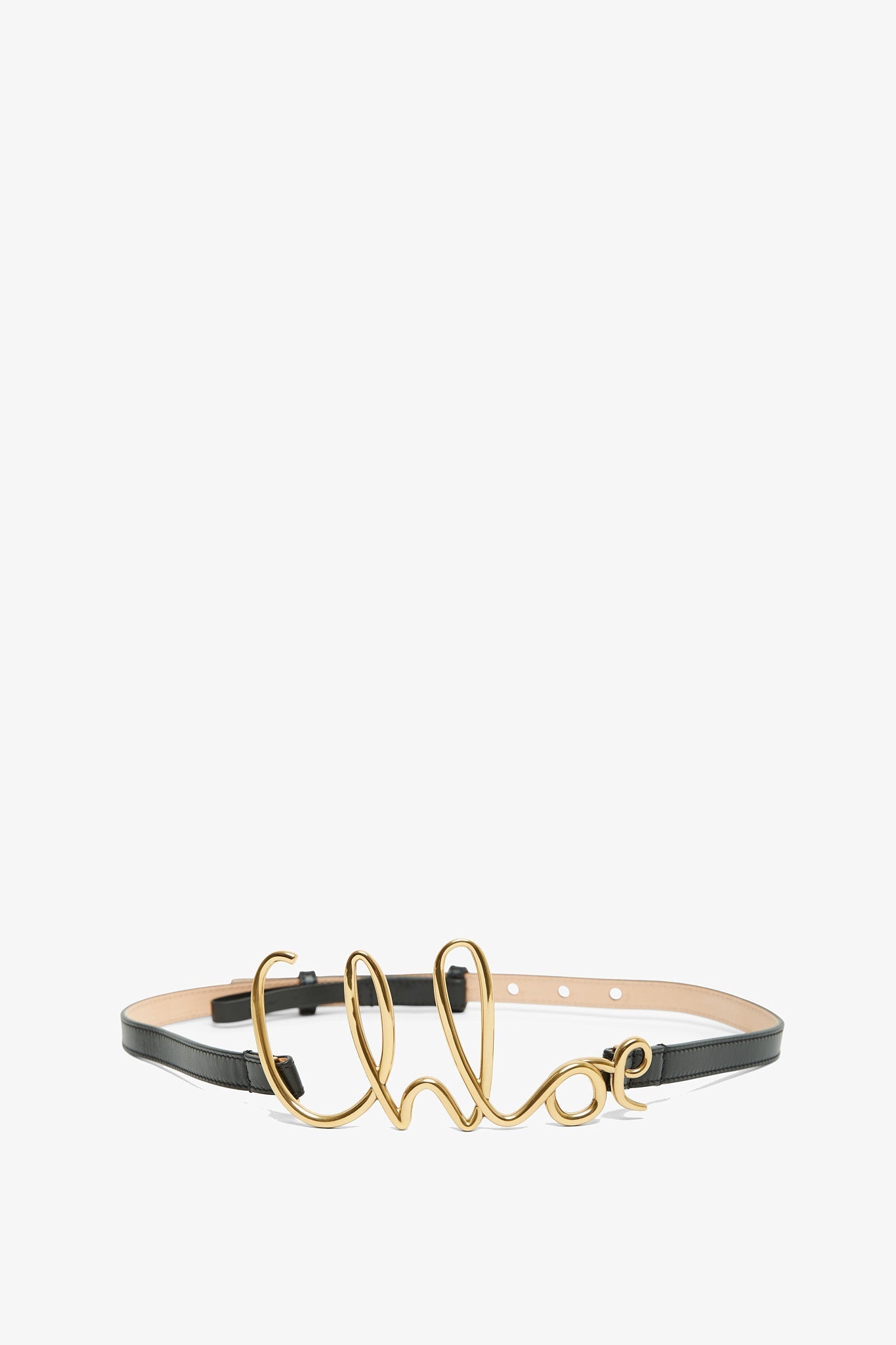 C Chloe gold leather belt