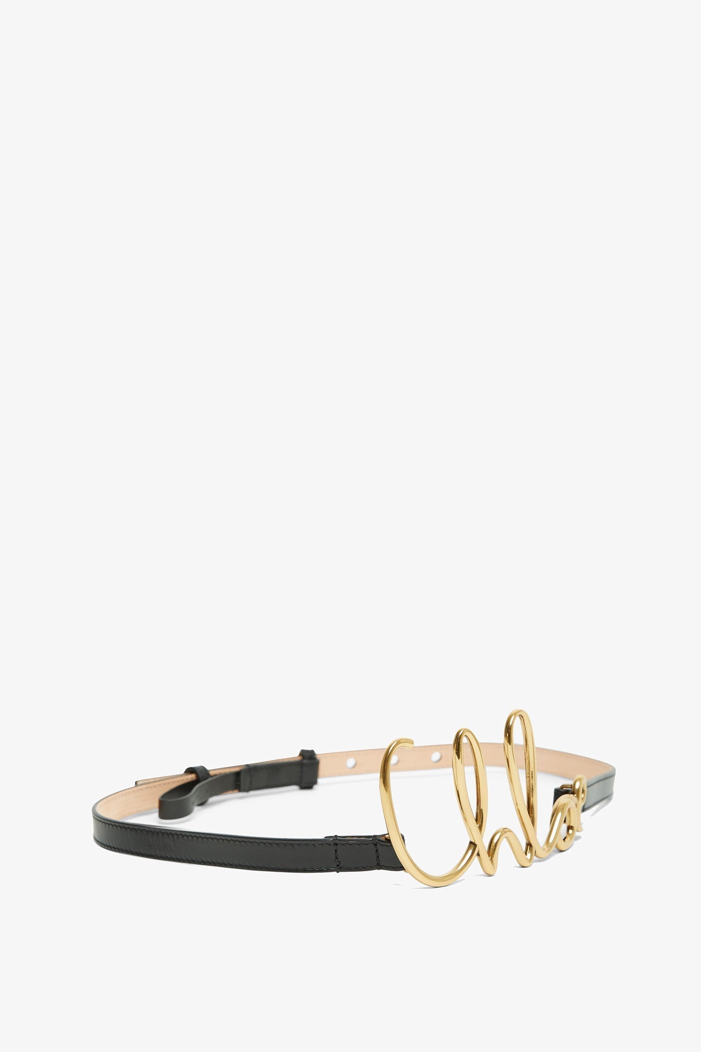 C Chloe gold leather belt