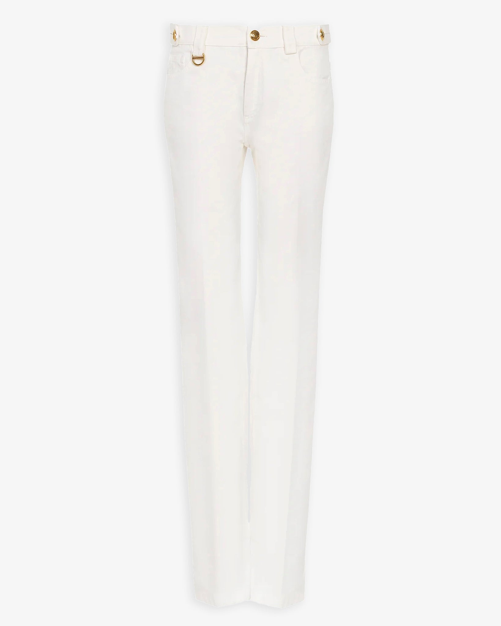 Straight cotton canvas trousers