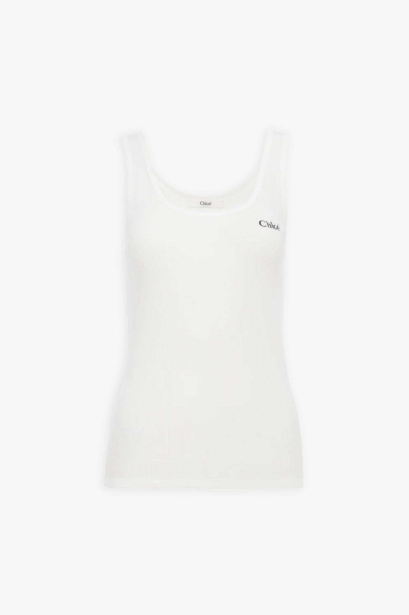 Logo cotton jersey tank top