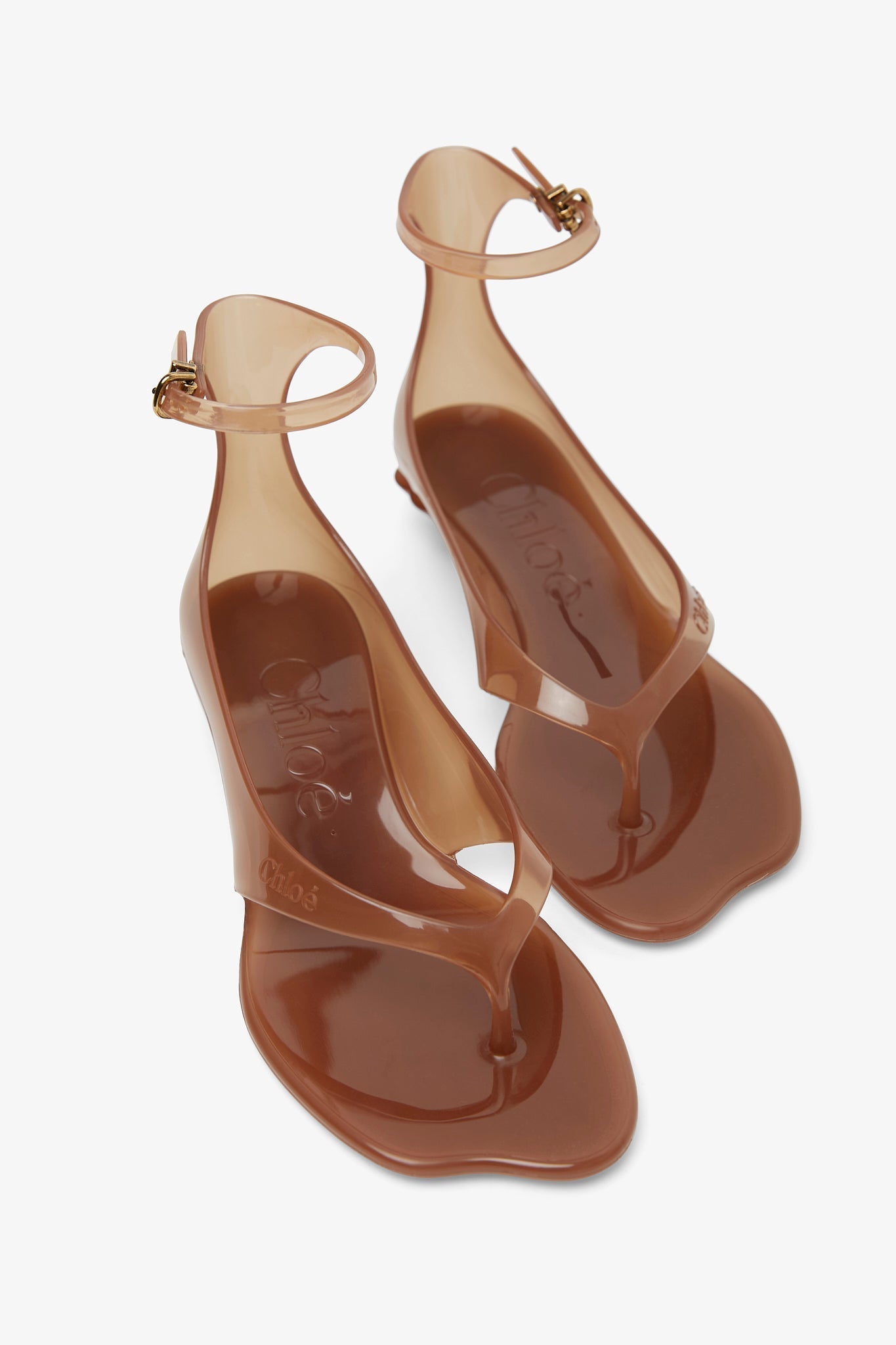 Chloé jelly brown sandals