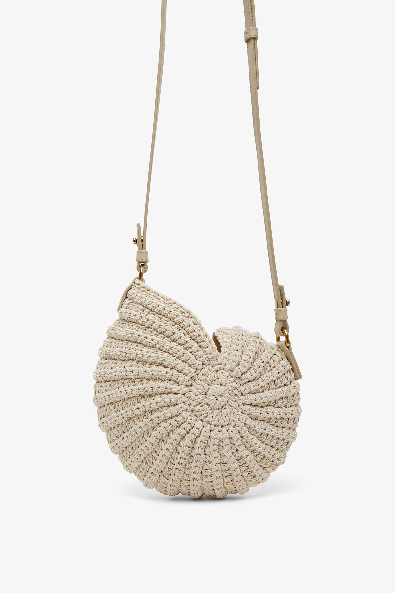 Sea Treasures ivory crochet cross body bag