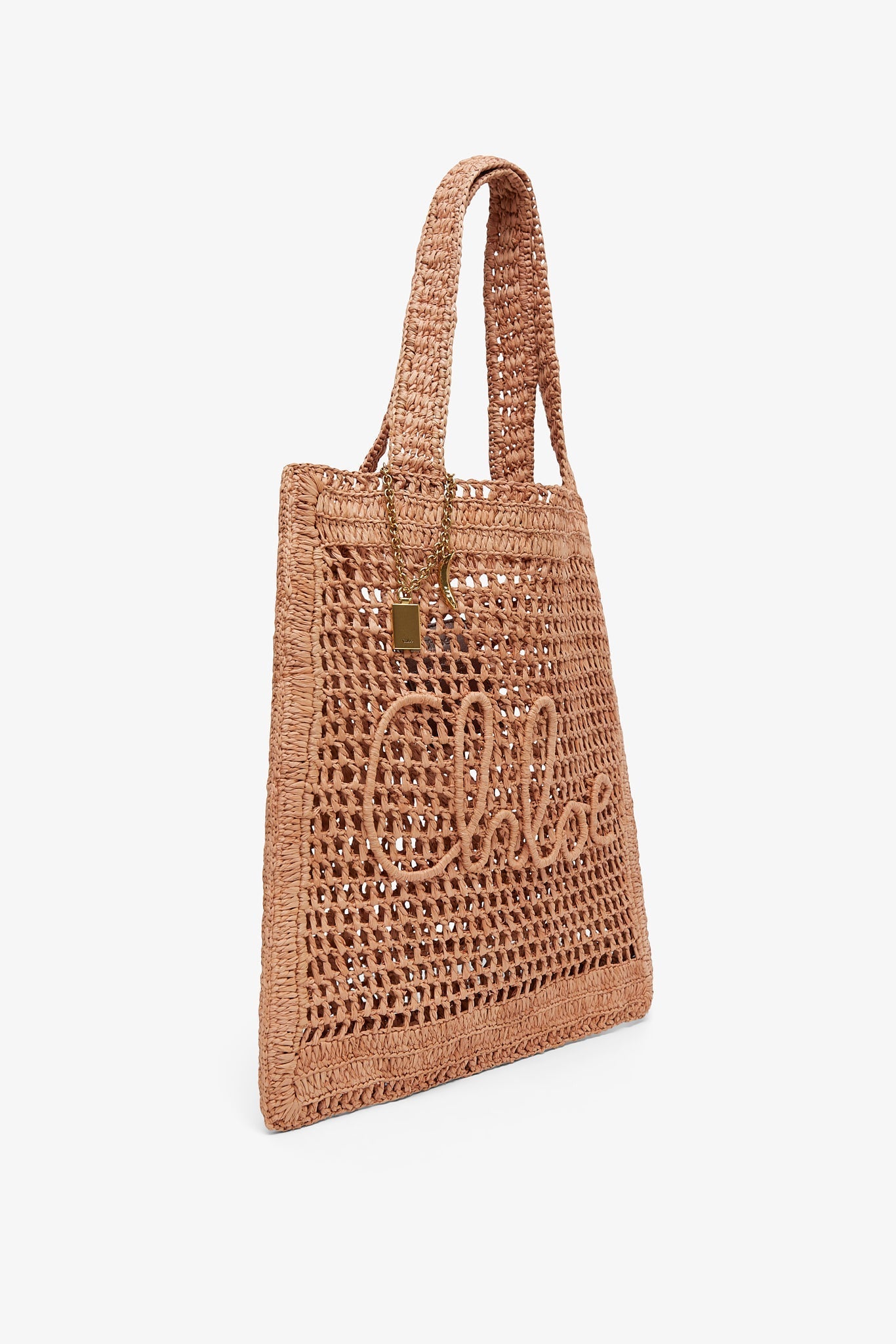 Summer banana beige raffia tote bag