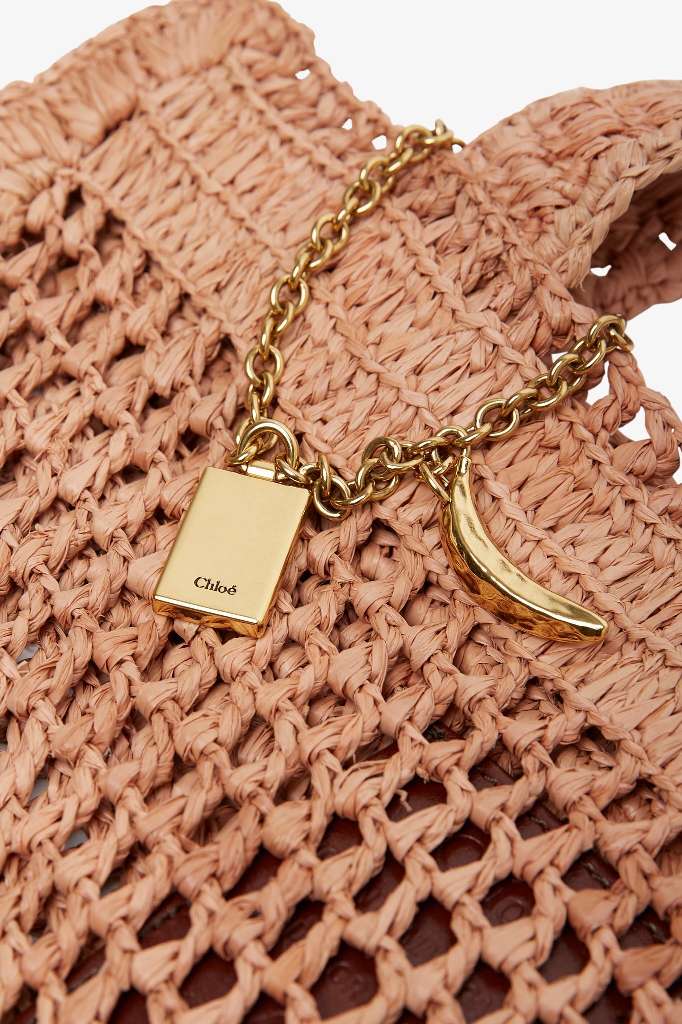 Summer banana beige raffia tote bag