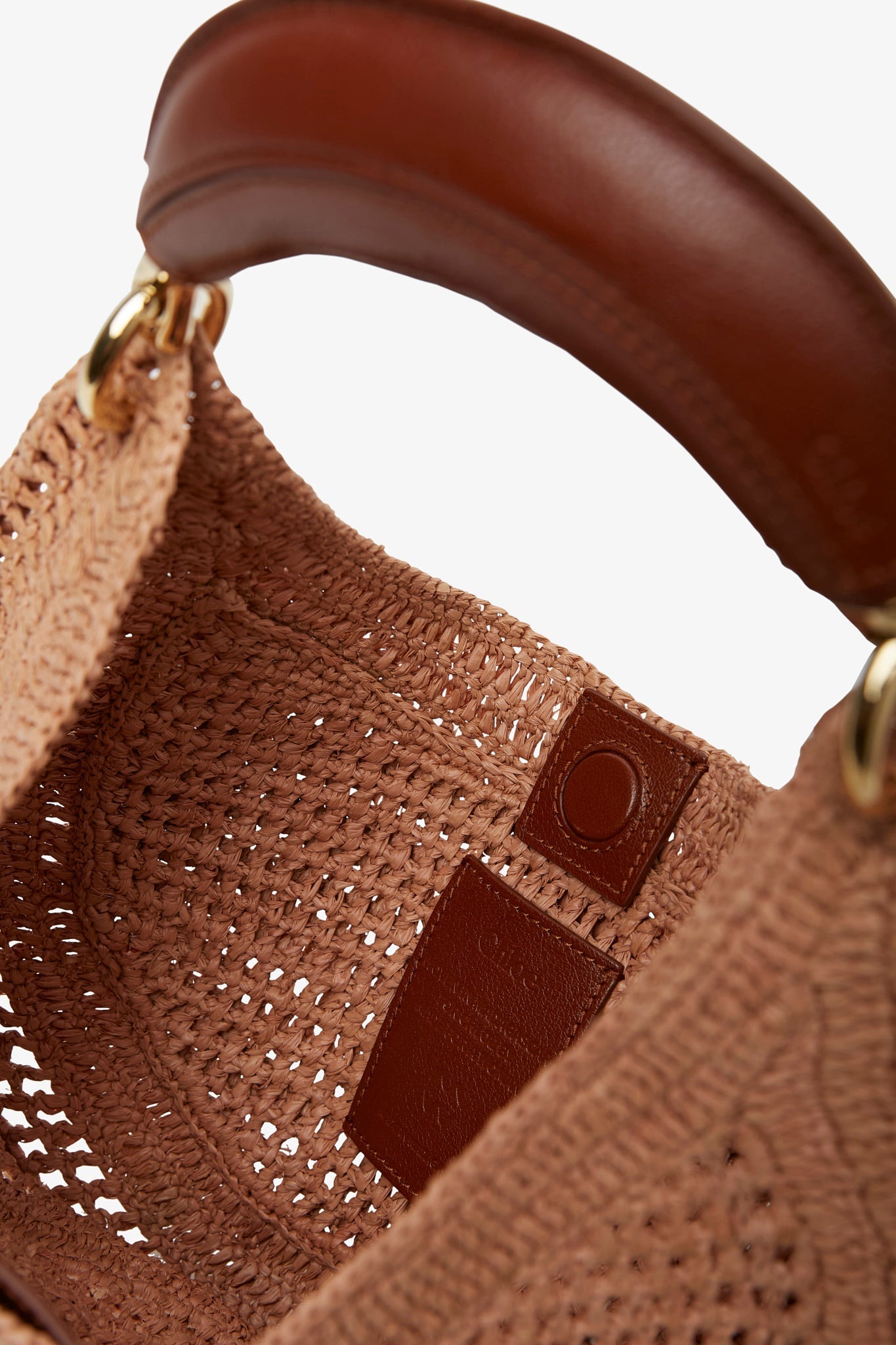 Summer banana beige raffia hobo bag