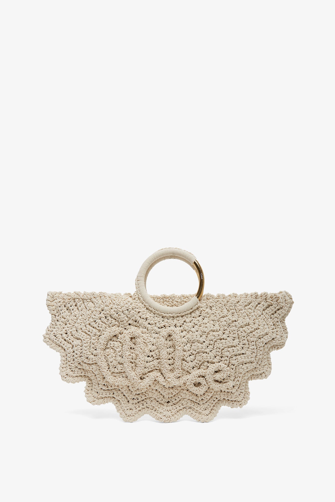 Bracelet paravent small ivory crochet tote bag