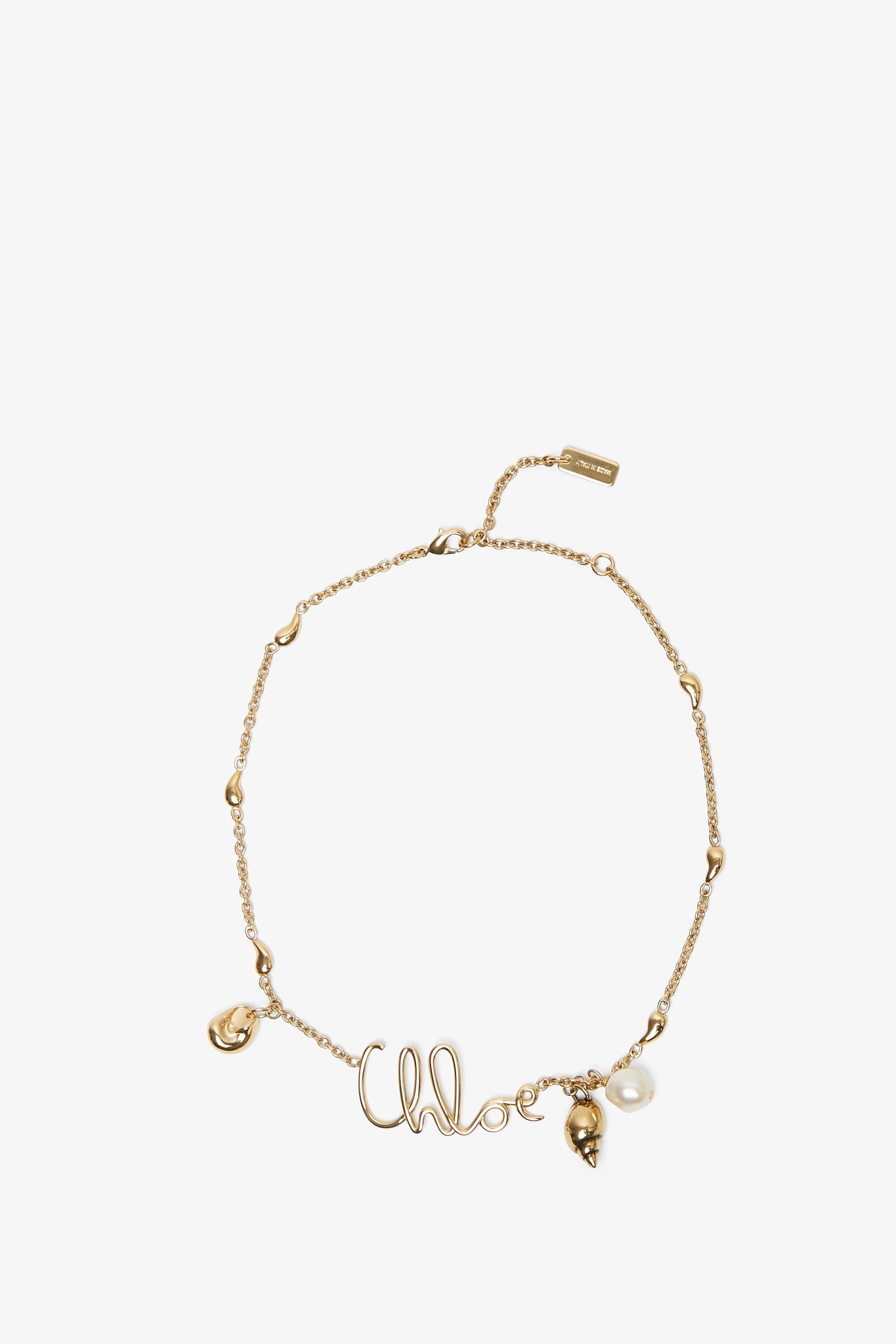 Shells necklace in vintage gold