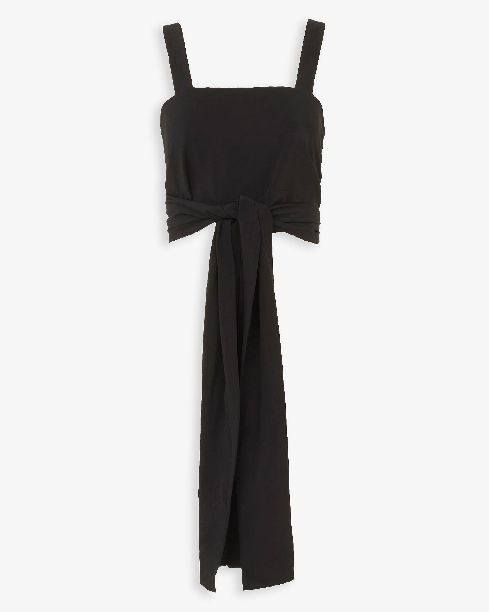 Cropped front-tie tank top