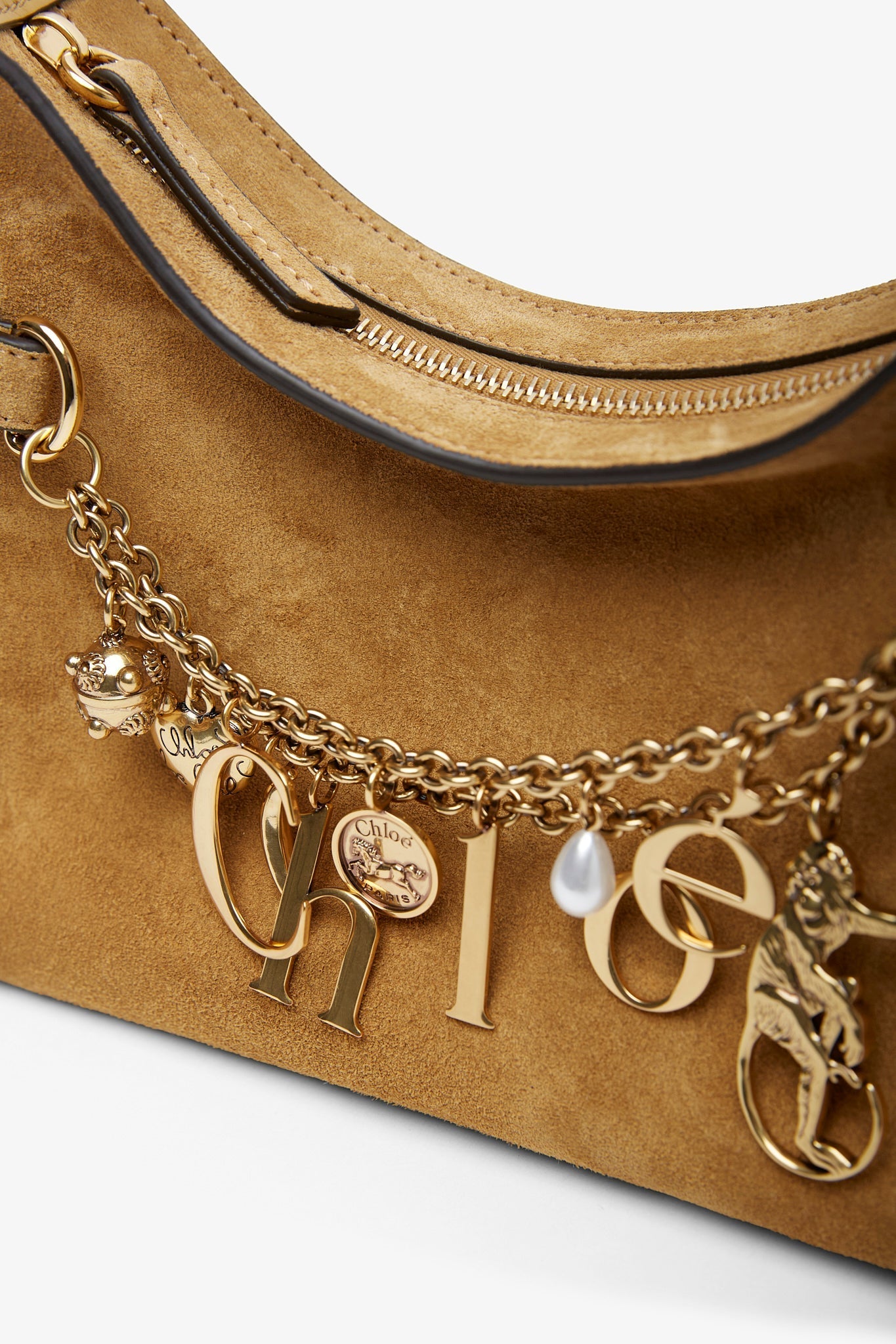 Chloe charms small khaki shoulder bag