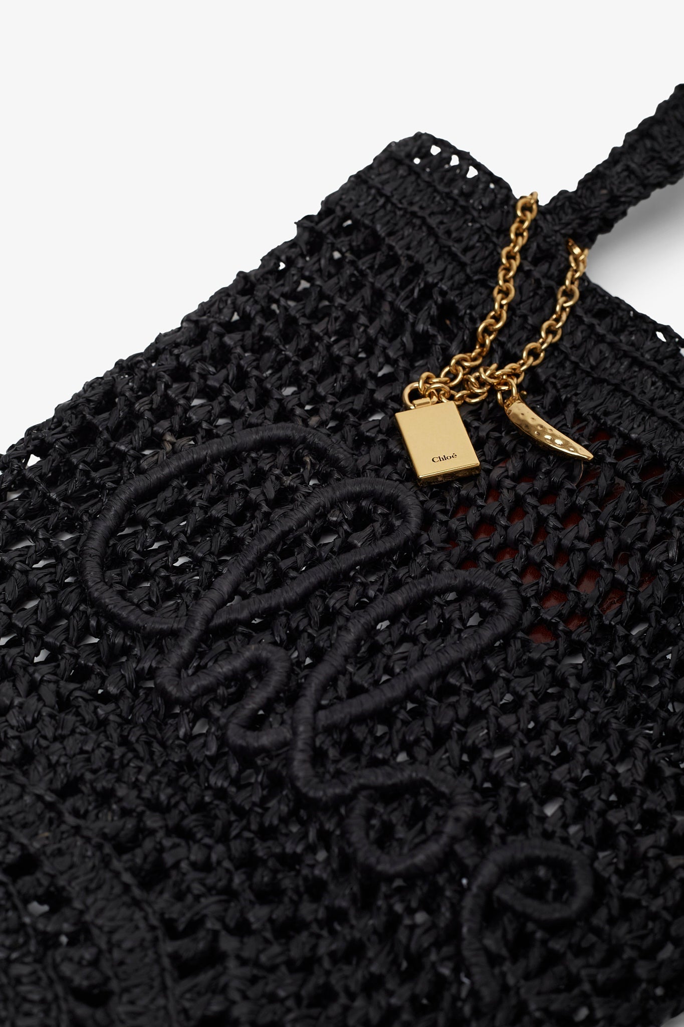Small summer banana black tote bag