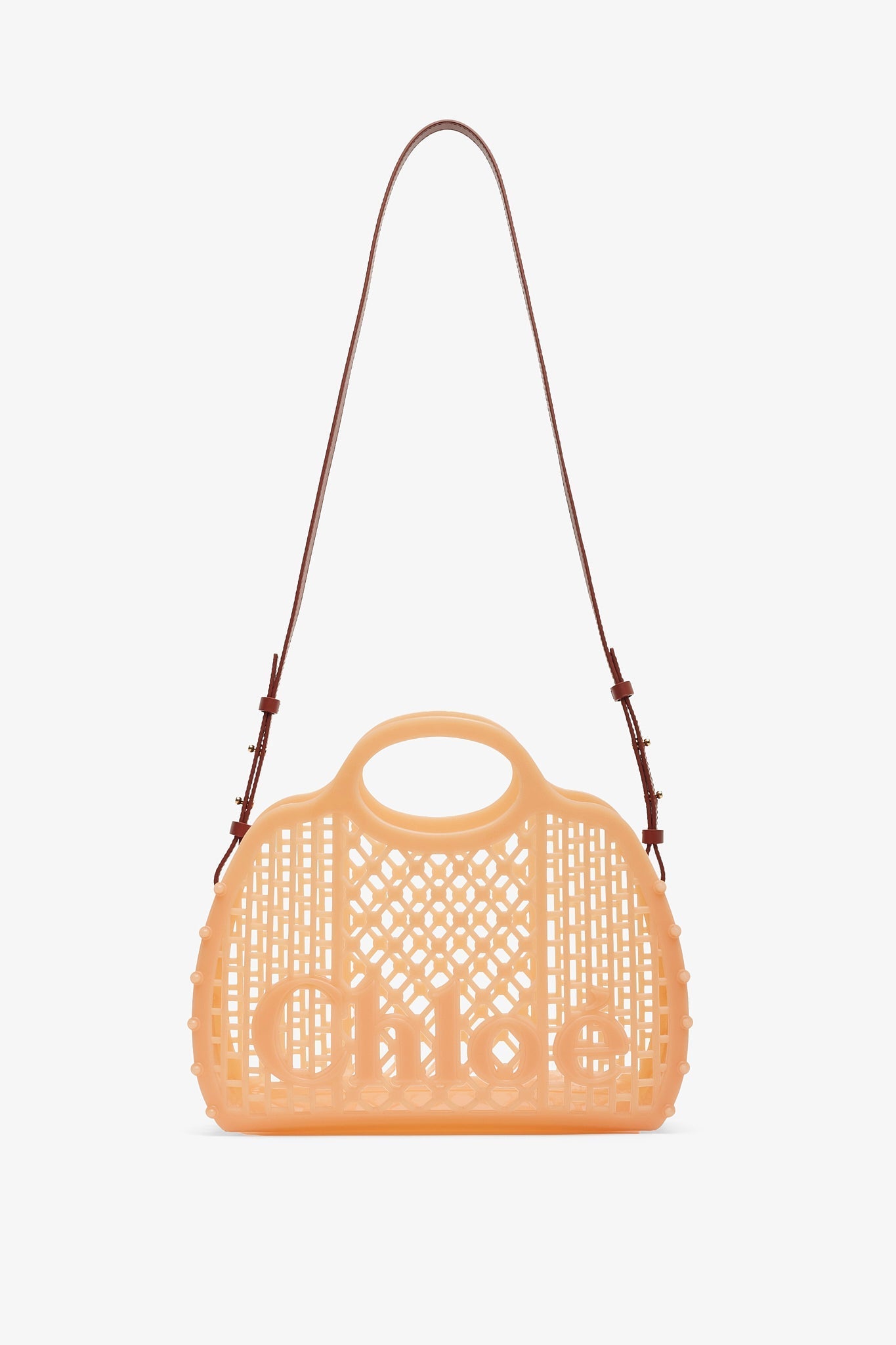 Chloe cage beige jelly bag