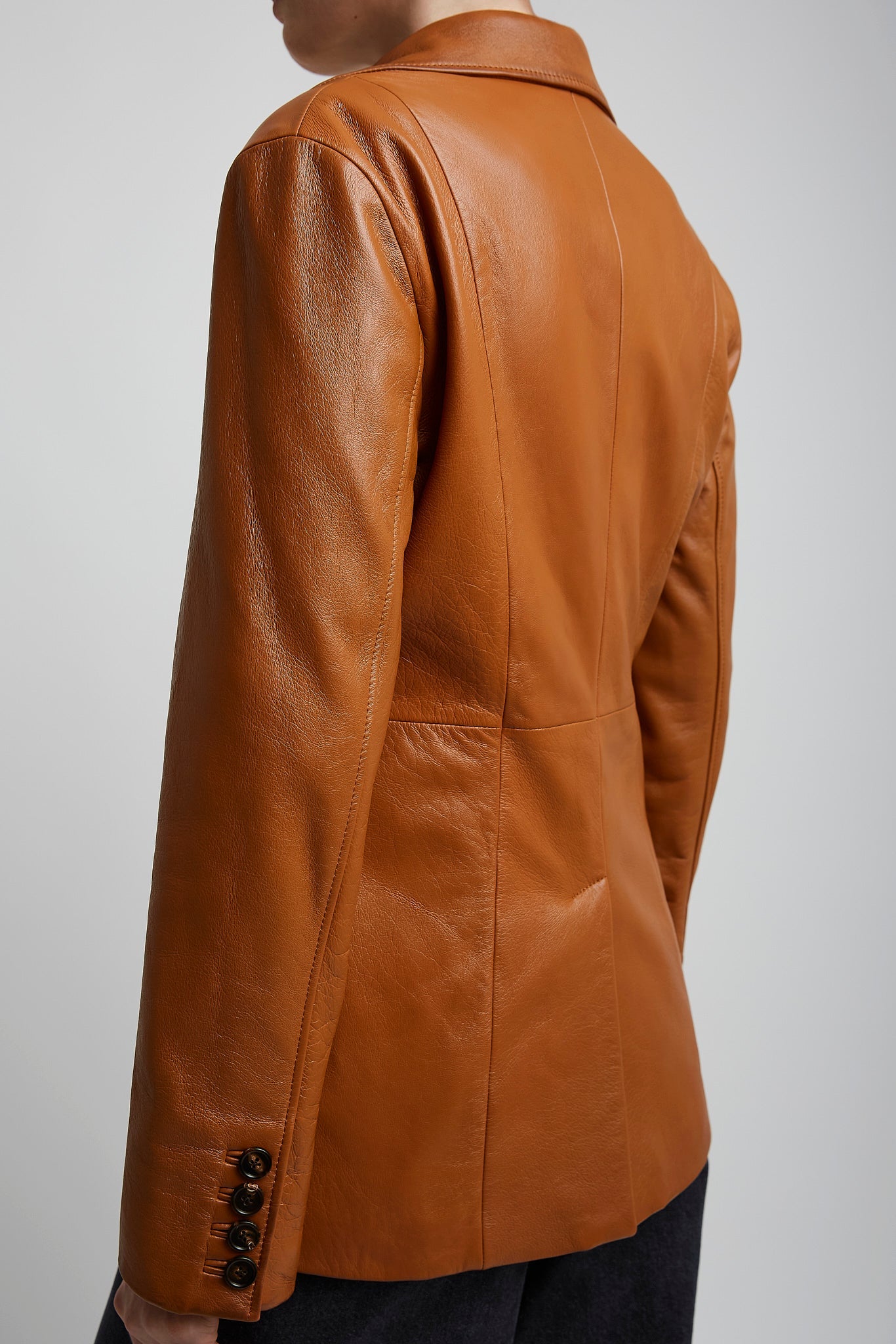 Tailored leather jacket