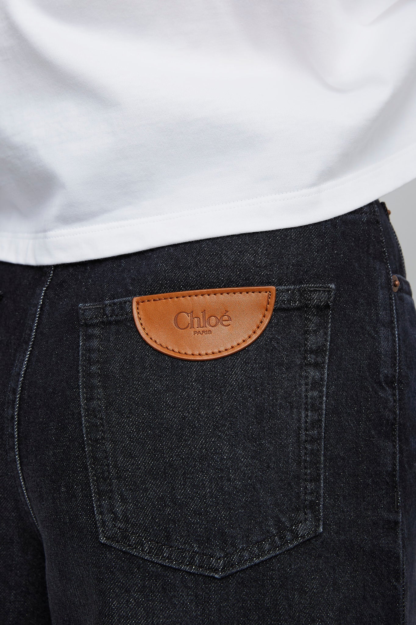High rise dark jeans