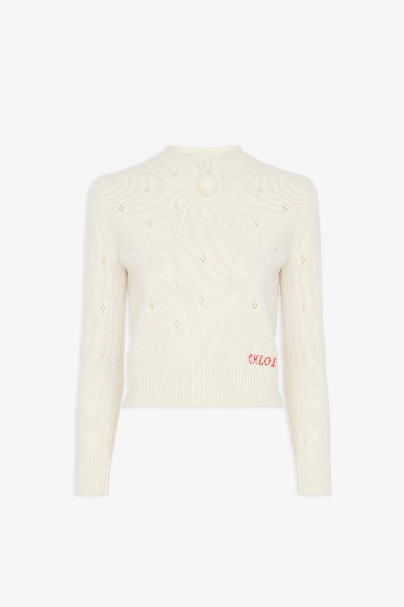 Logo white knitted jumper
