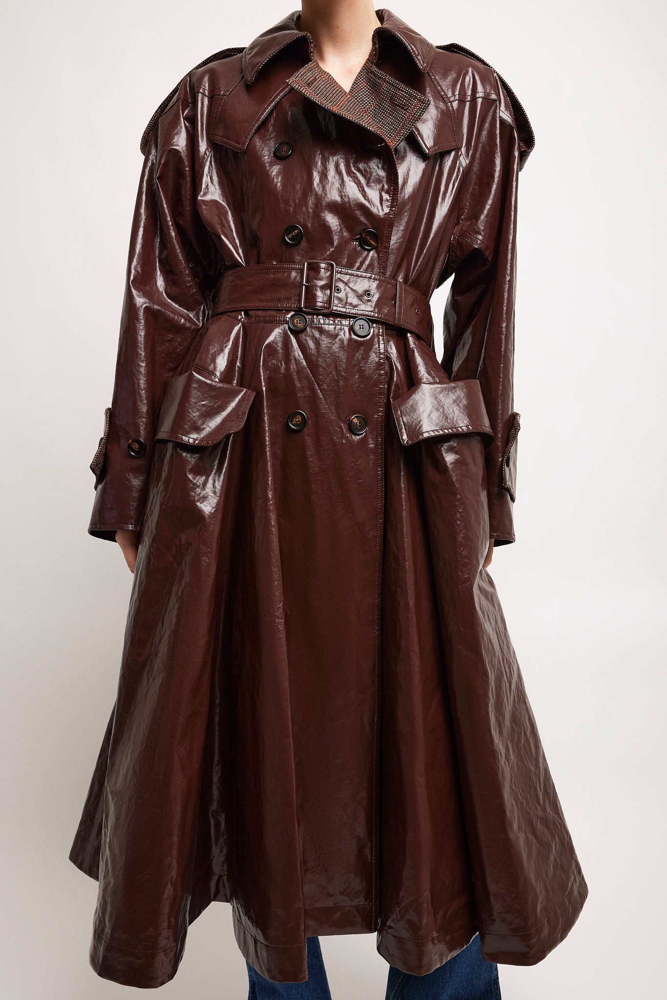 Double-breasted riding coat
