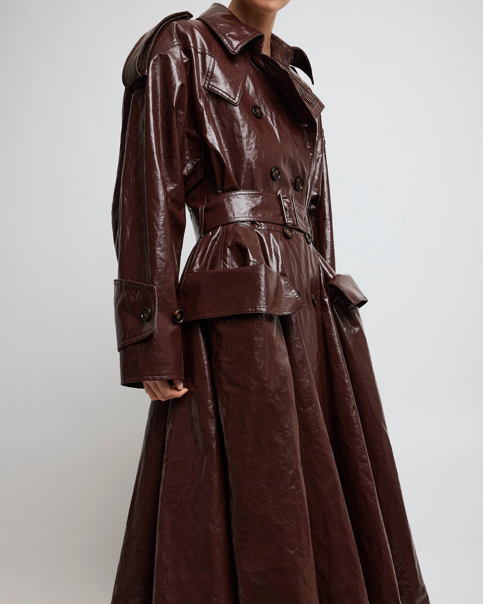 Double-breasted riding coat