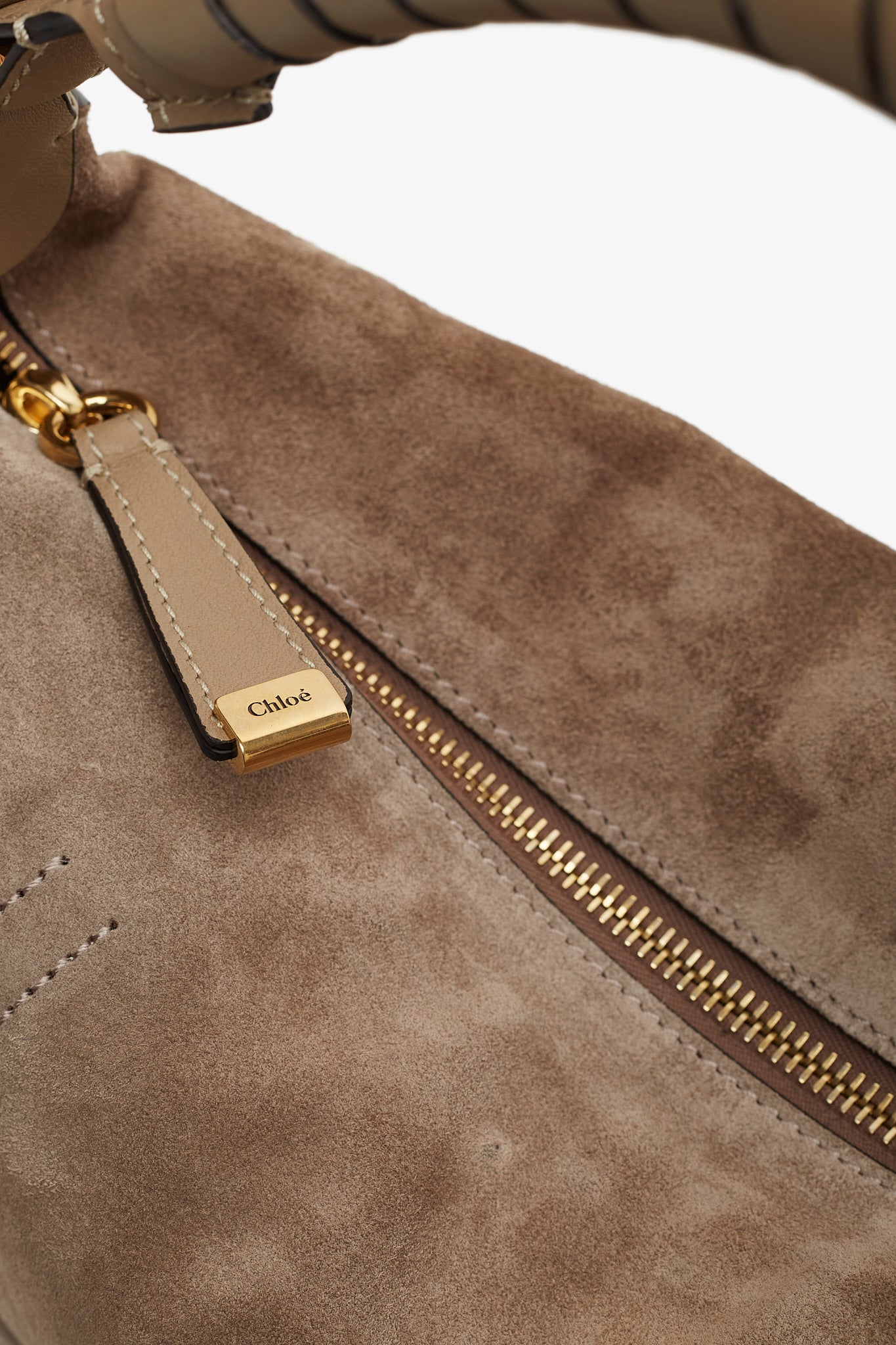 Marcie small light beige shoulder bag