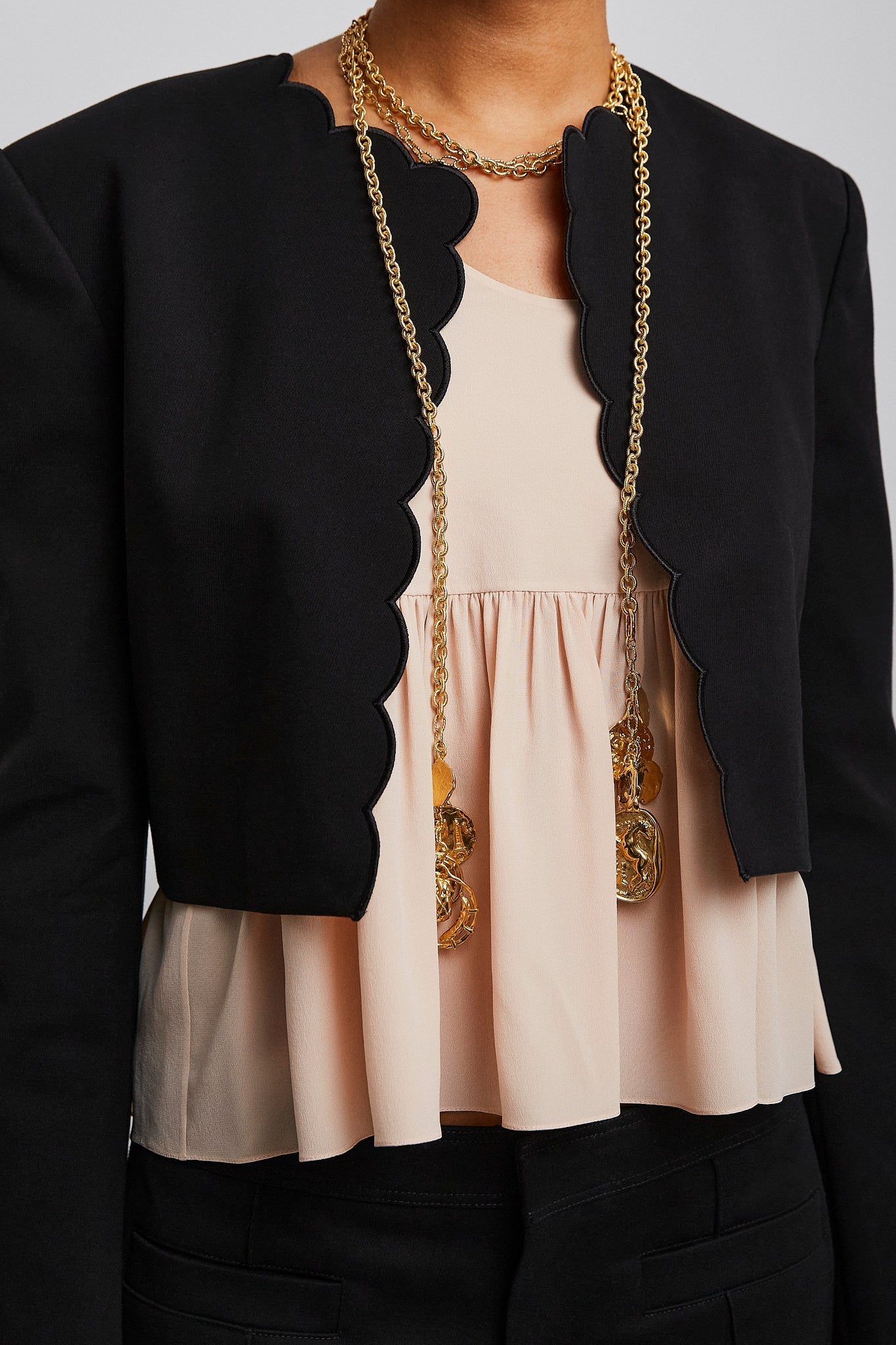 Gold charms necklace
