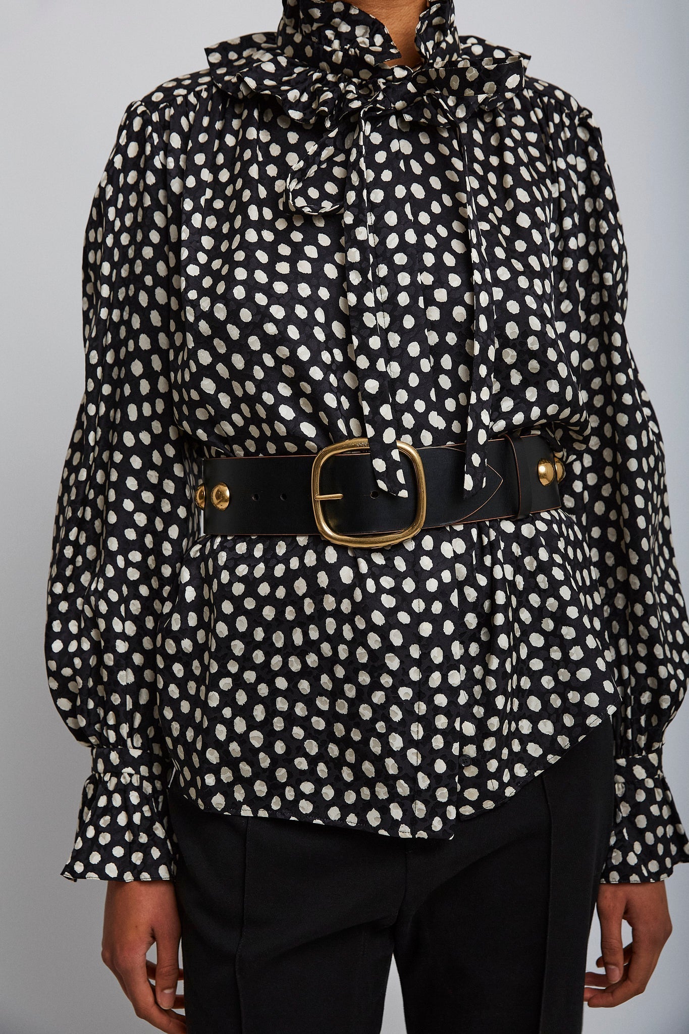 Chloe Midnight black leather belt