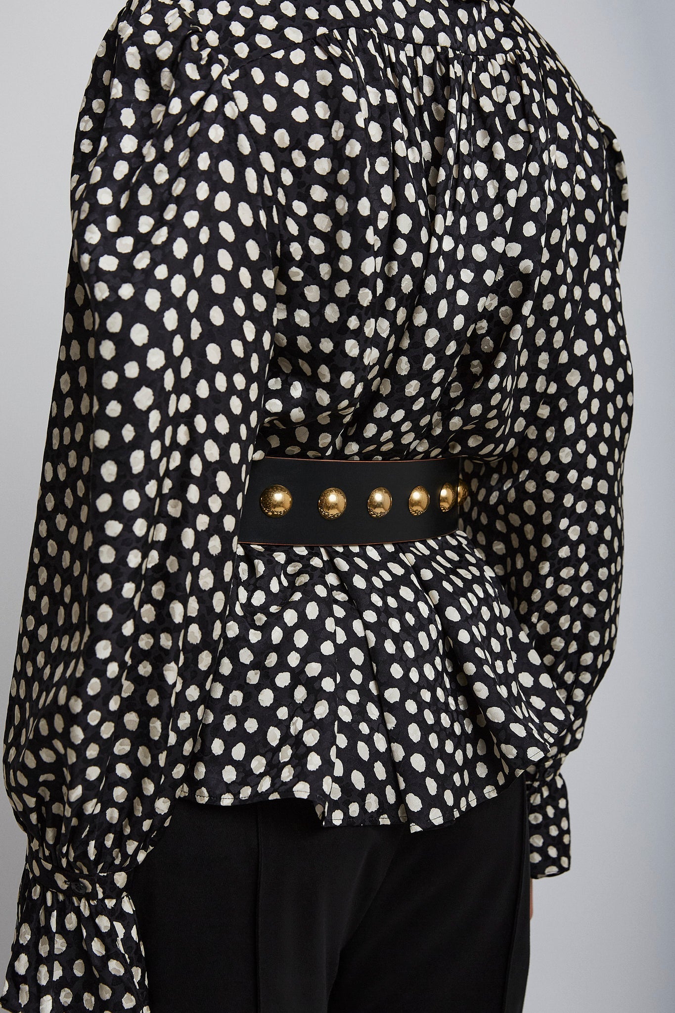 Chloe Midnight black leather belt