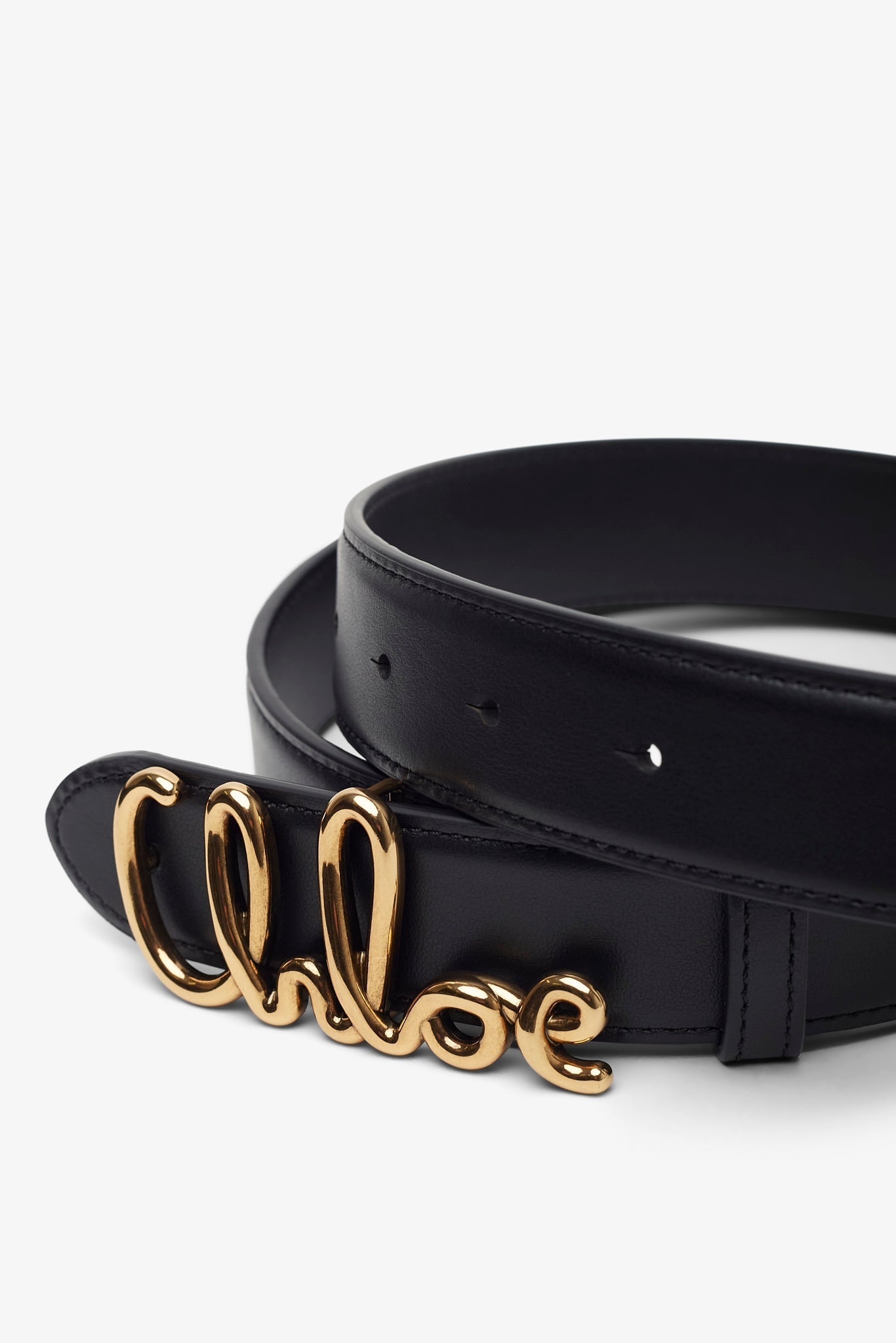 Chloe Iconic black leather belt