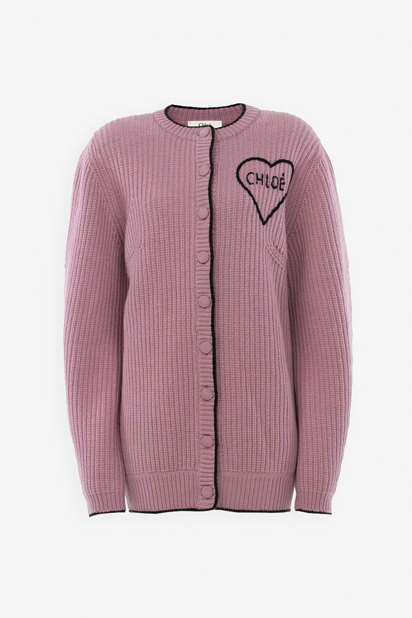 Misty mauve knitted cardigan