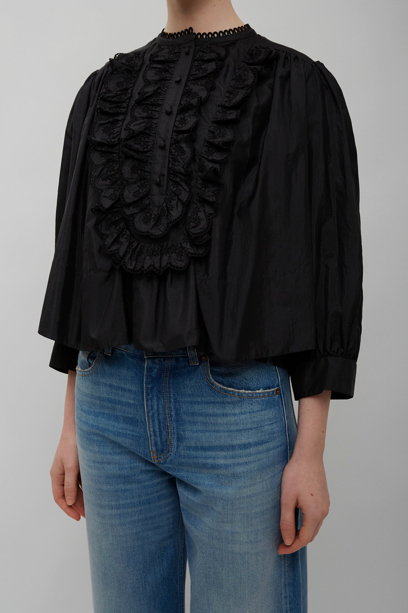 Black lace blouse