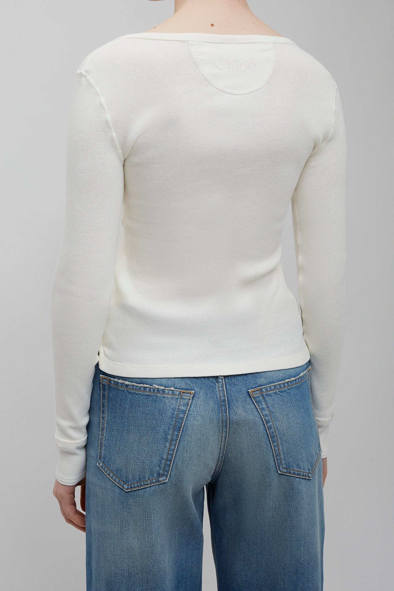 Iconic white henley top