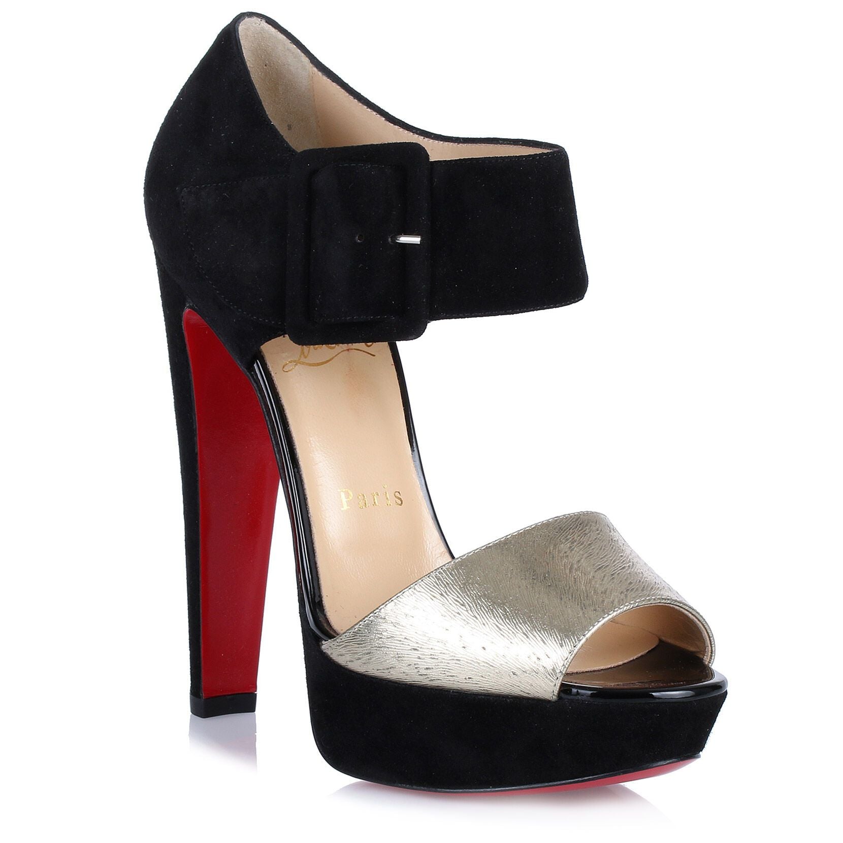 Haute Retenue black suede sandal
