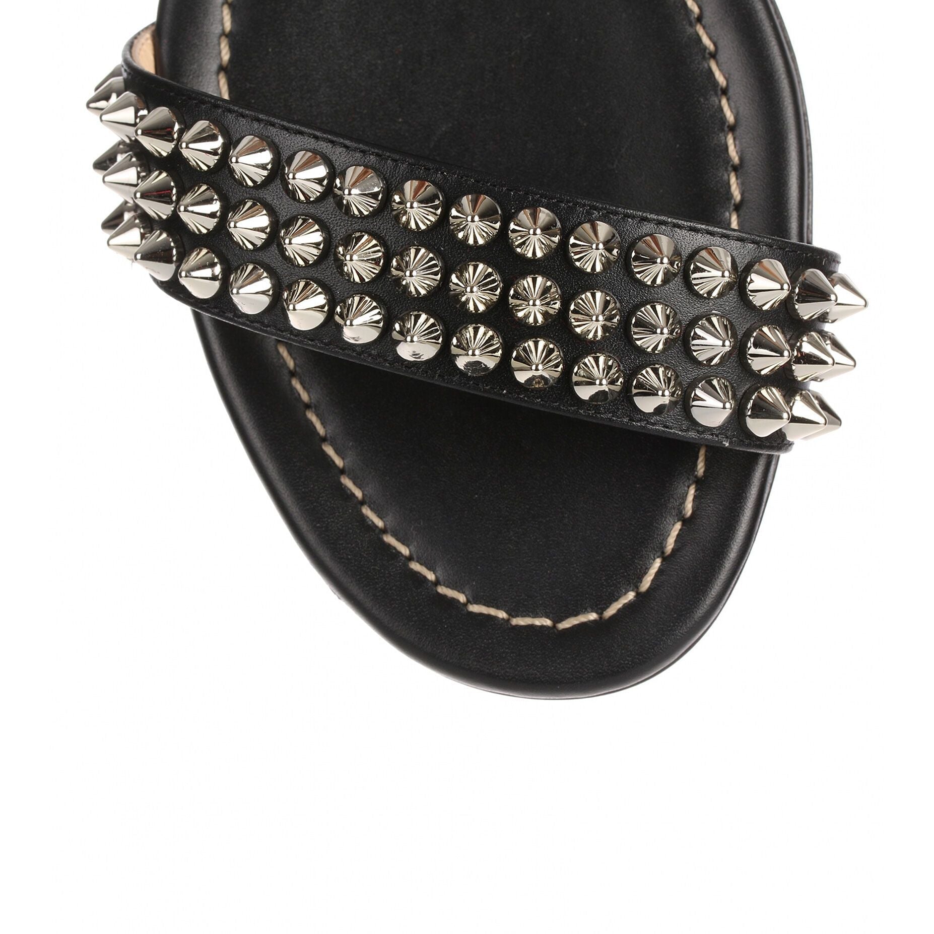 Bikee Bike black leather spike sandal