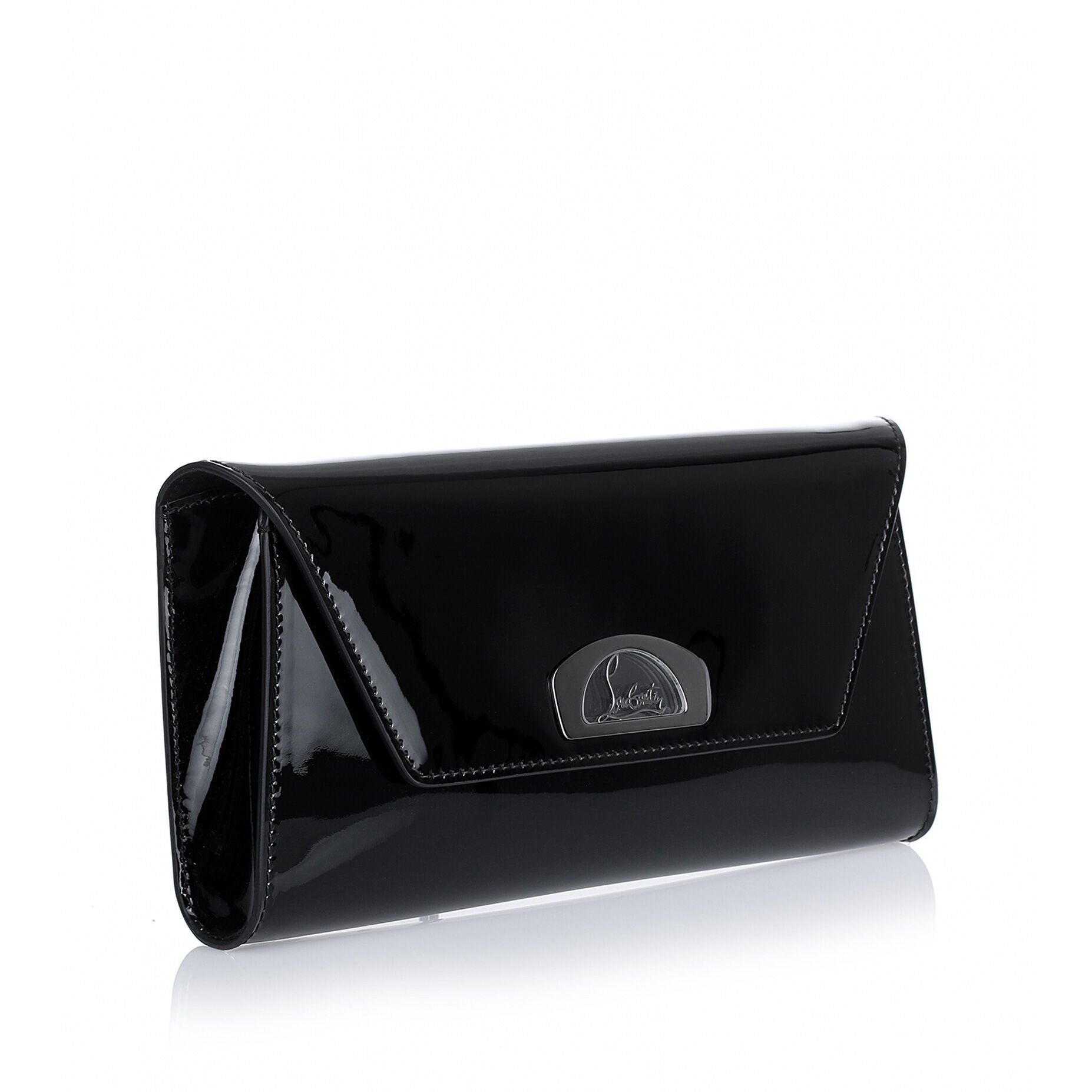 Vero Dodat black patent leather clutch