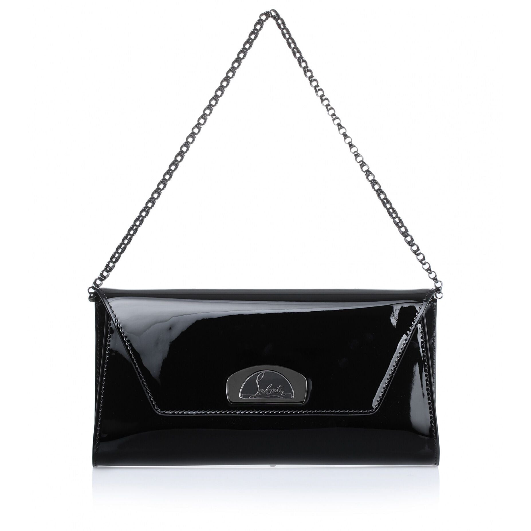 Vero Dodat black patent leather clutch