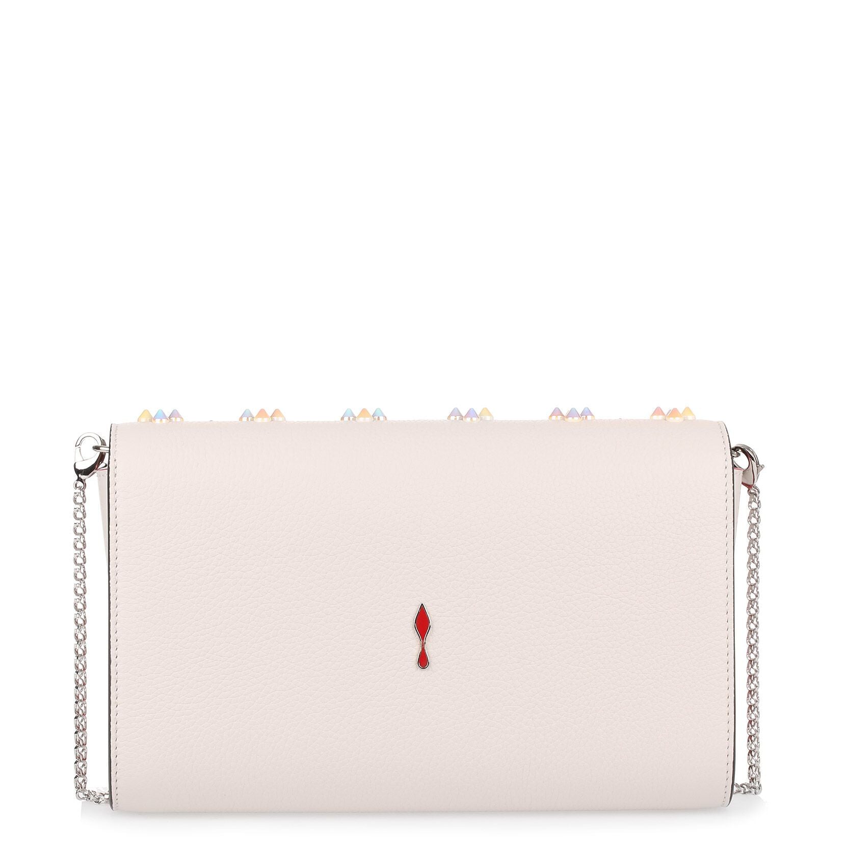 Paloma Loubinthesky ivory clutch