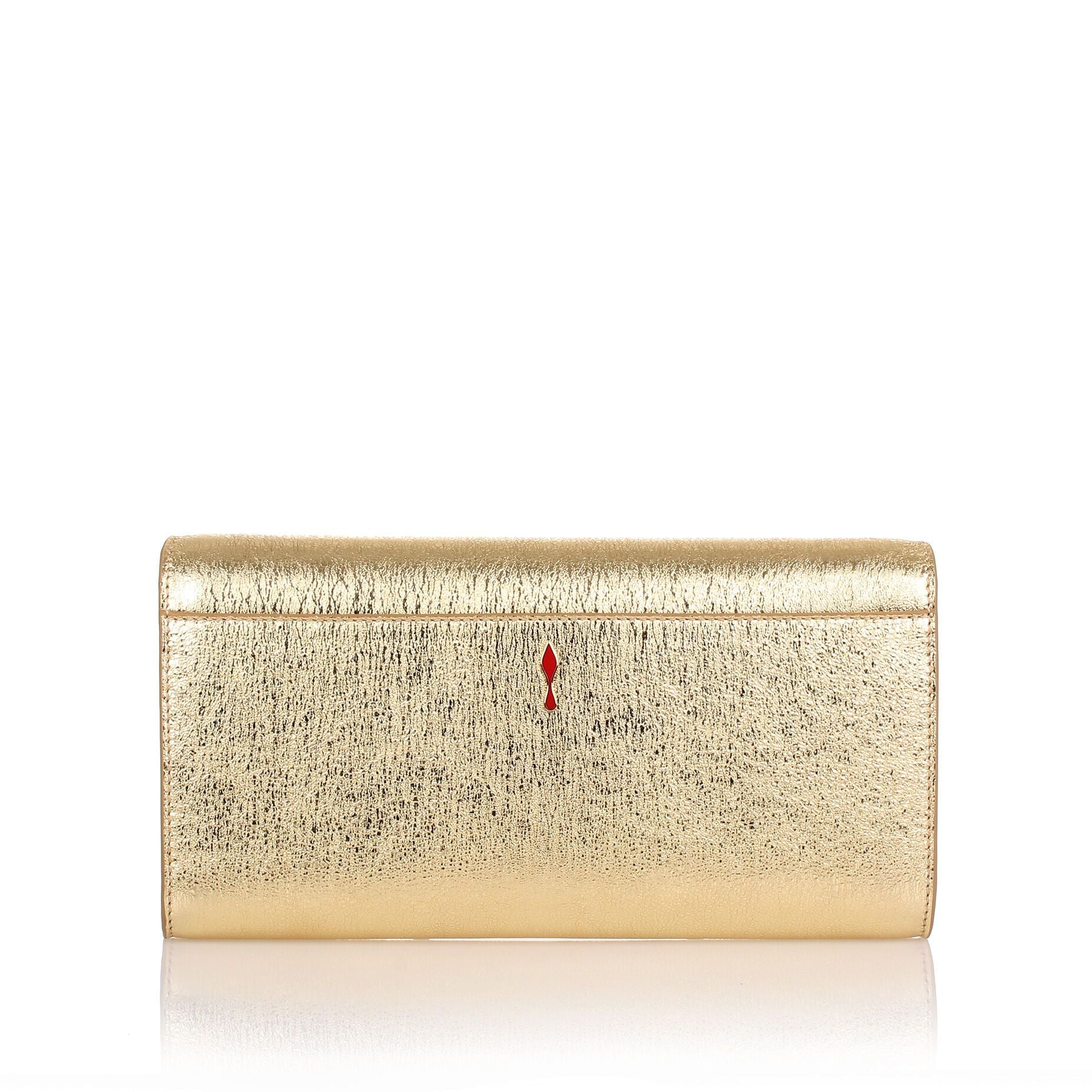 Vero Dodat gold leather clutch