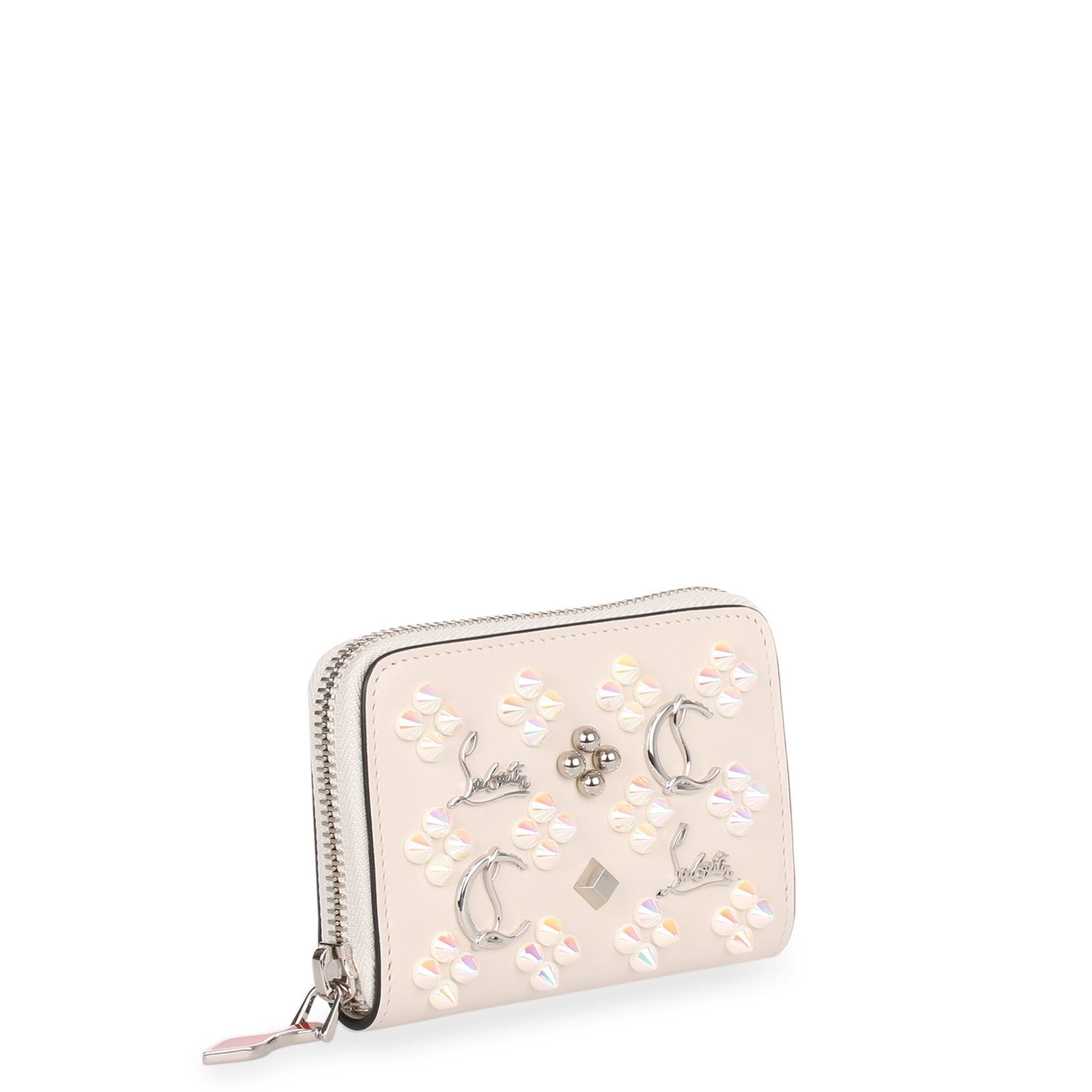 Panettone ivory logo studded coin purse