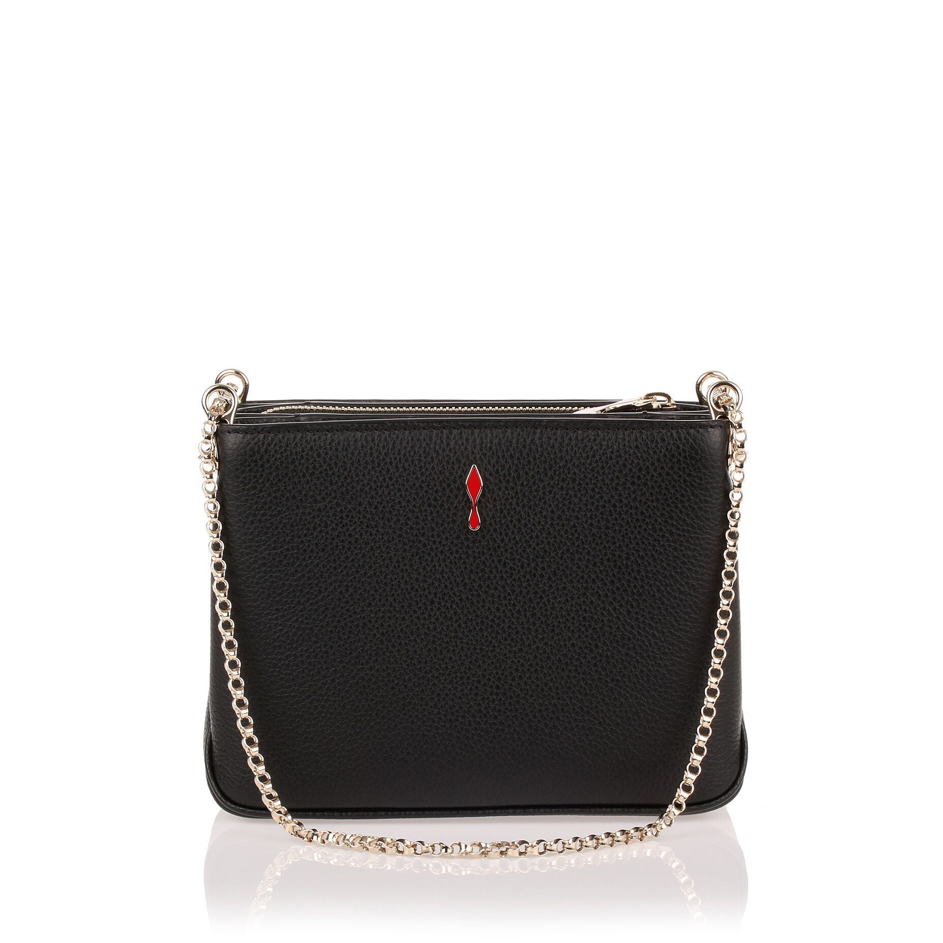 Triloubi small black logo studded bag