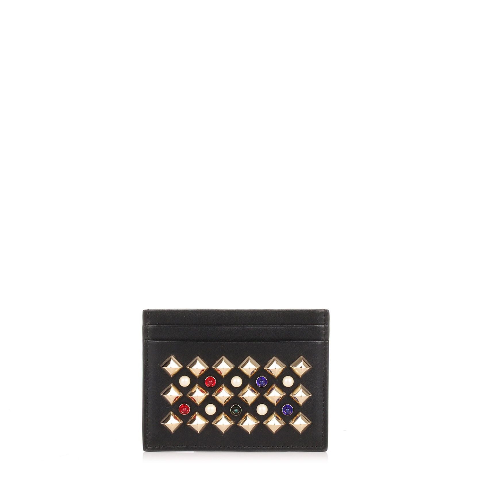Kios black multi spikes card holder