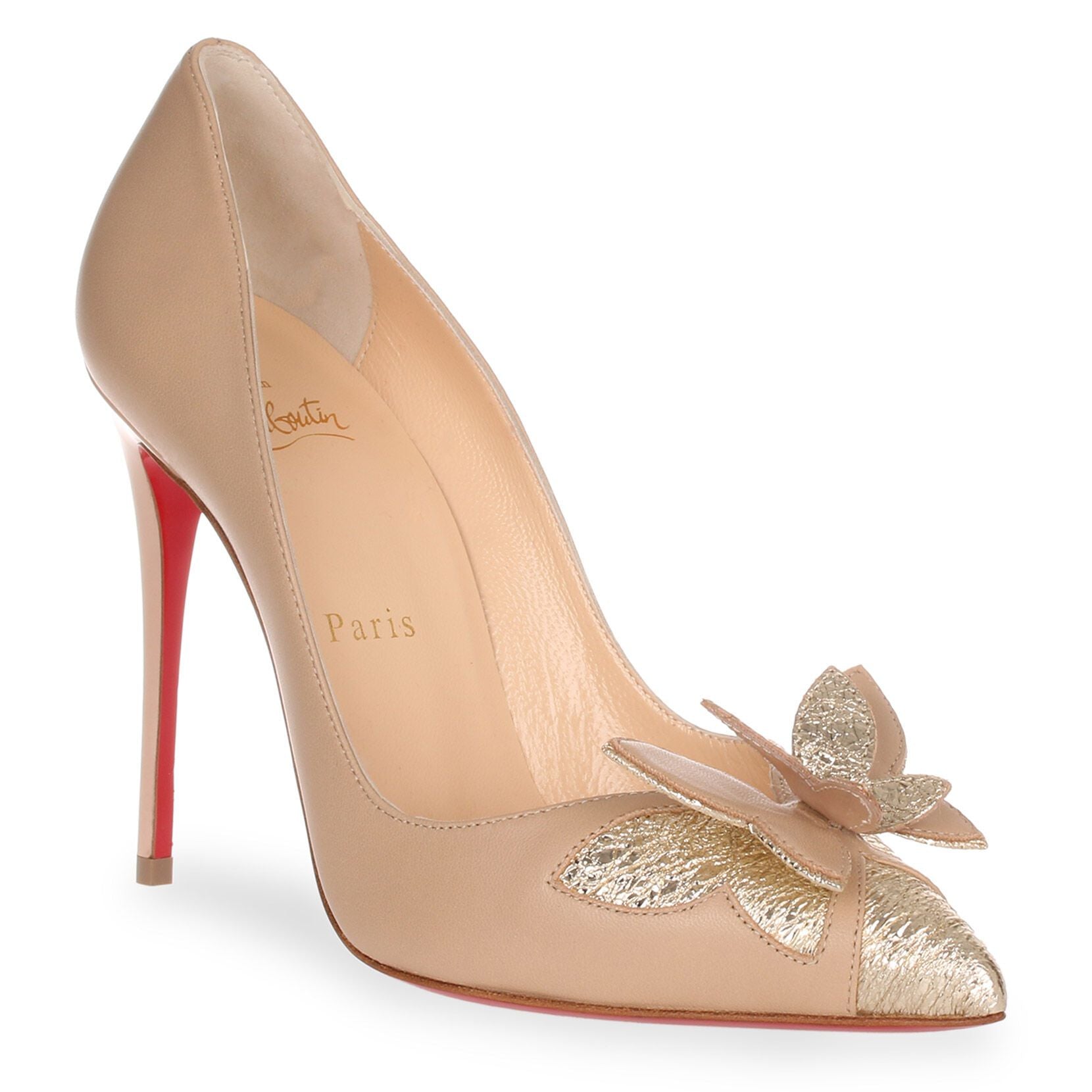 Maripopump 100 beige leather pump
