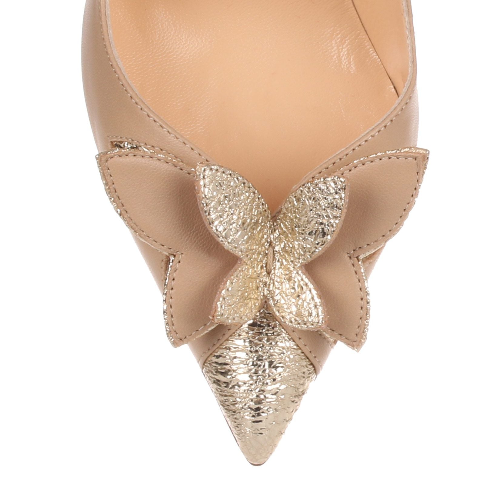 Maripopump 100 beige leather pump