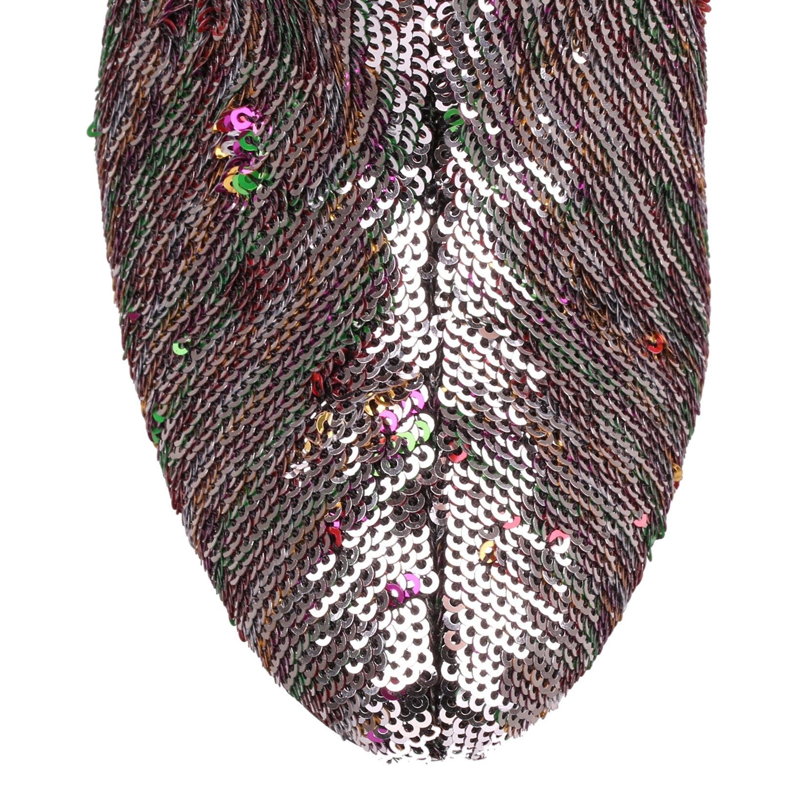 Moulamax 100 silver sequin bootie