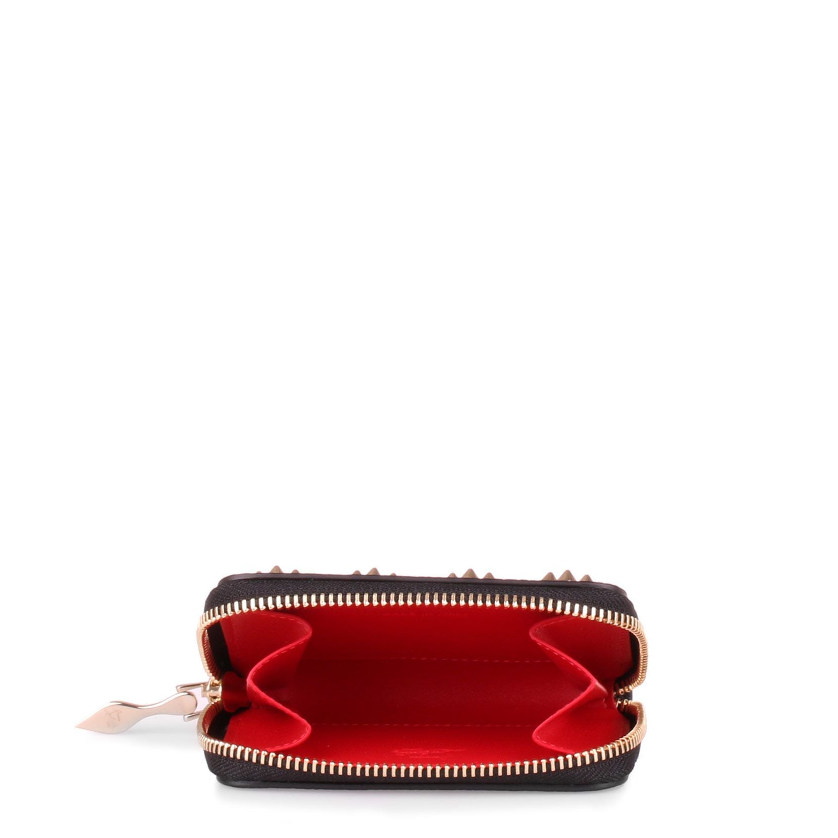Panettone black logo studded coin purse