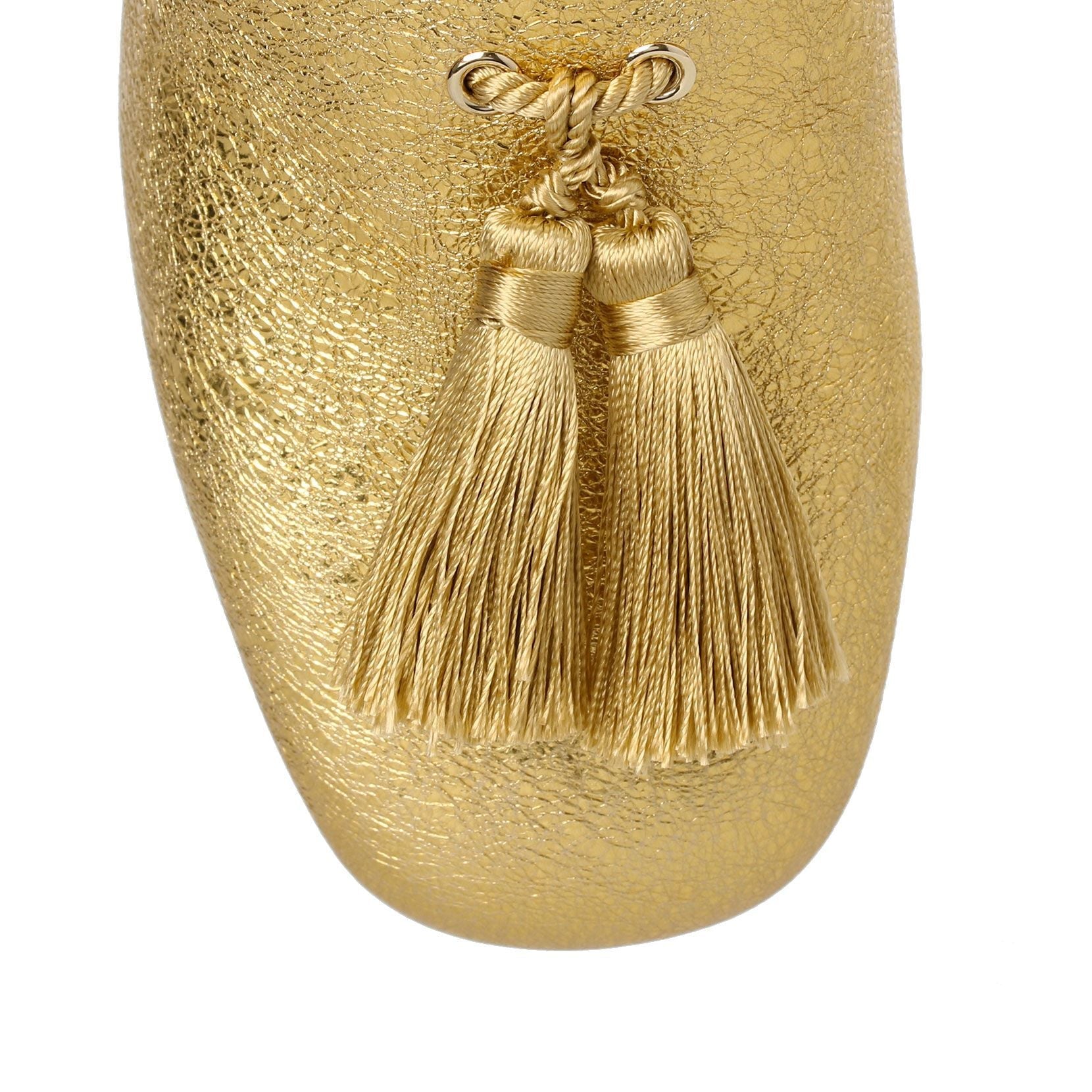 Barry 35 metallic gold leather mules