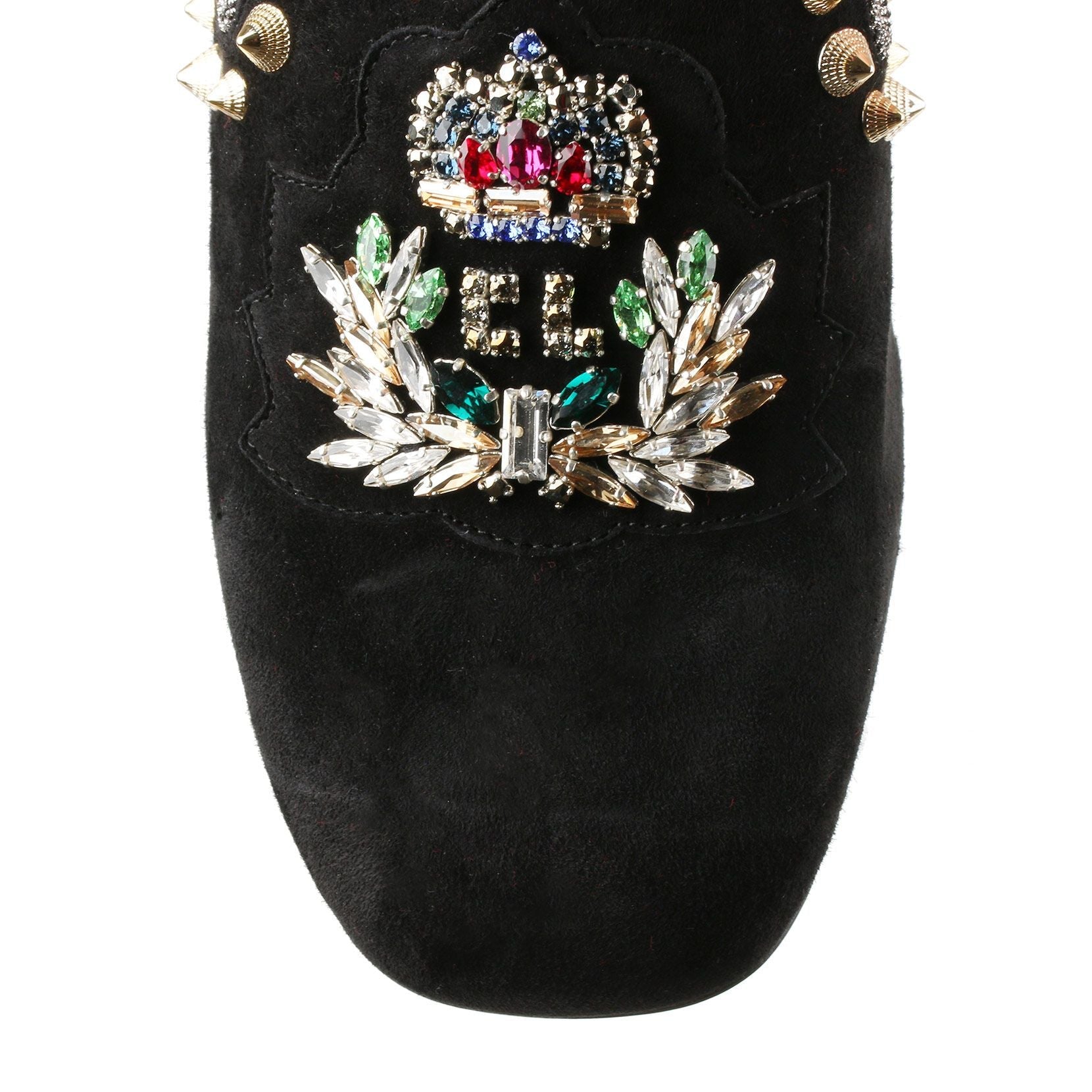 Evening sun 35 black suede mules
