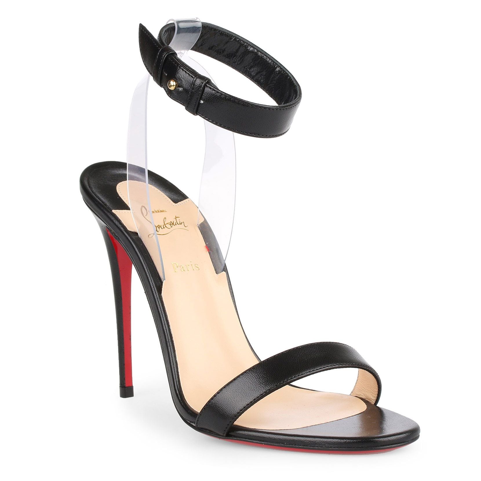 Jonatina 100 black leather sandal