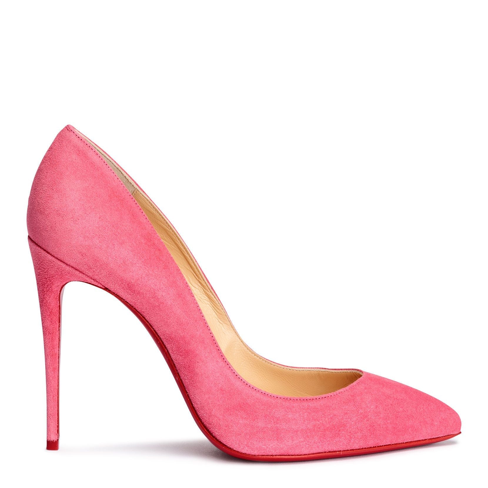 Pigalle Follies 100 pink suede pumps