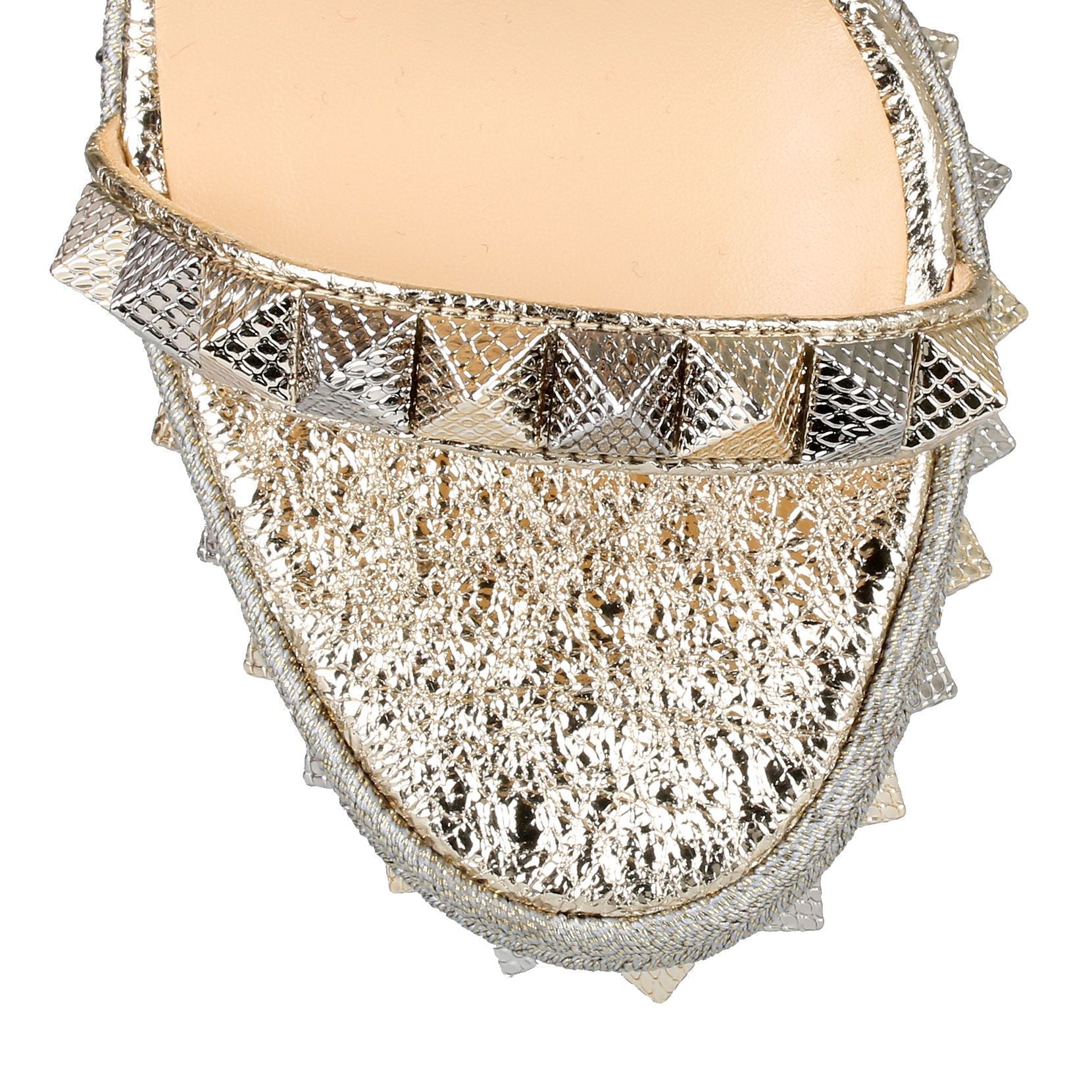 Pyraclou 110 metallic leather espadrilles